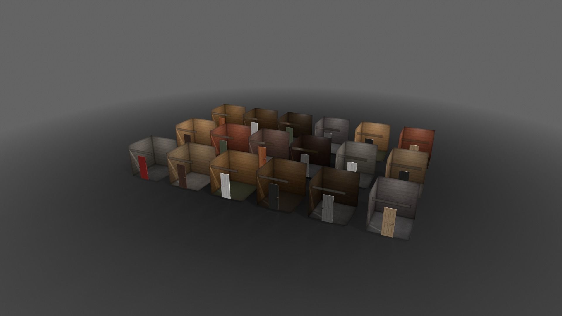 PBR Shed House B V2 Low-poly 3D model_14