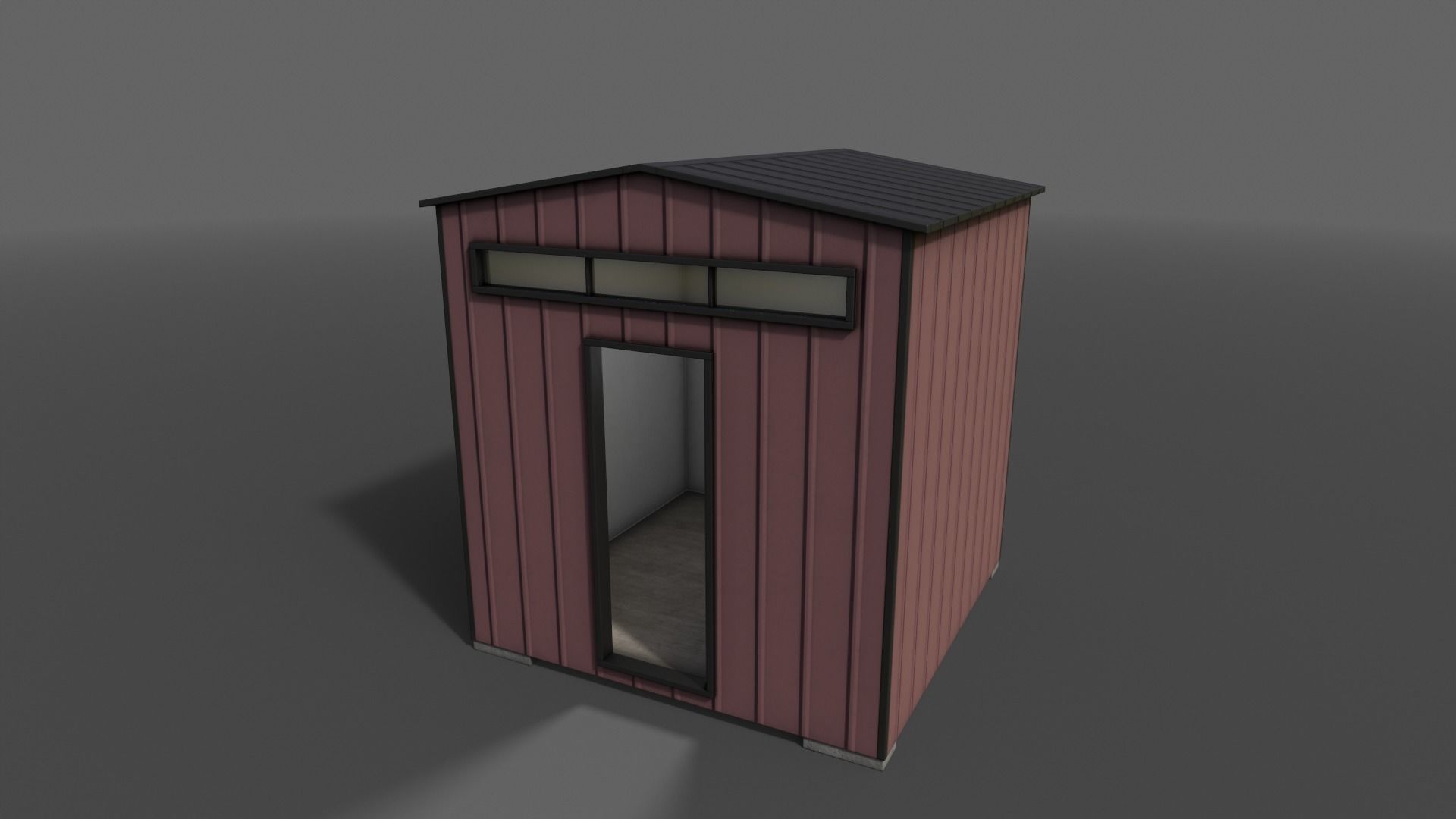 PBR Shed House B V2 Low-poly 3D model_5