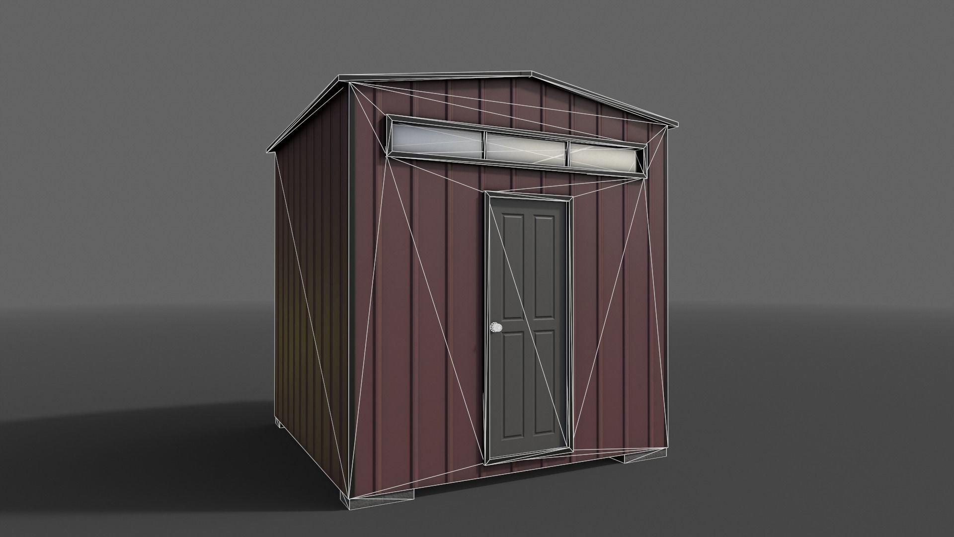 PBR Shed House B V2 Low-poly 3D model_15