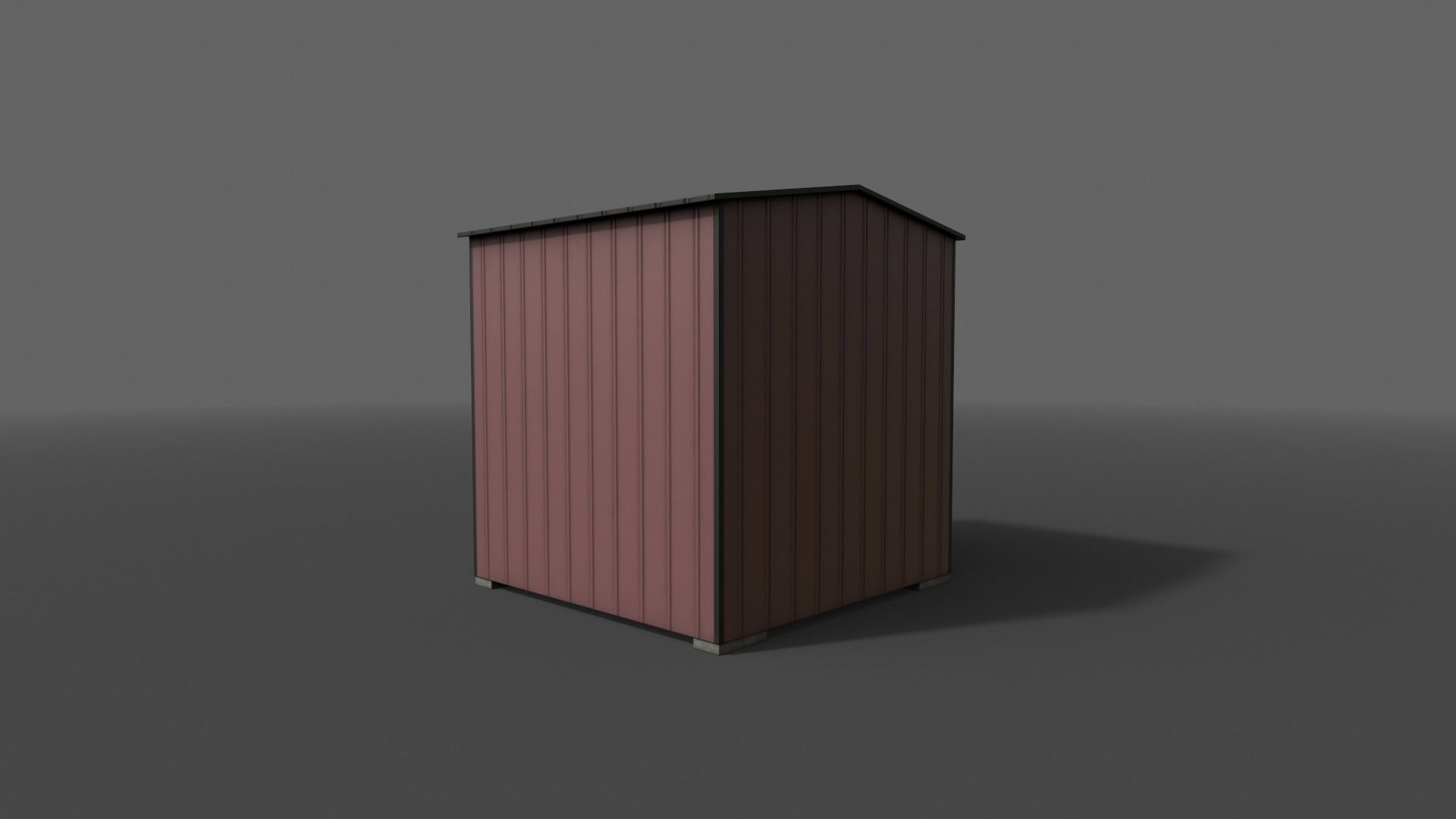 PBR Shed House B V2 Low-poly 3D model_8