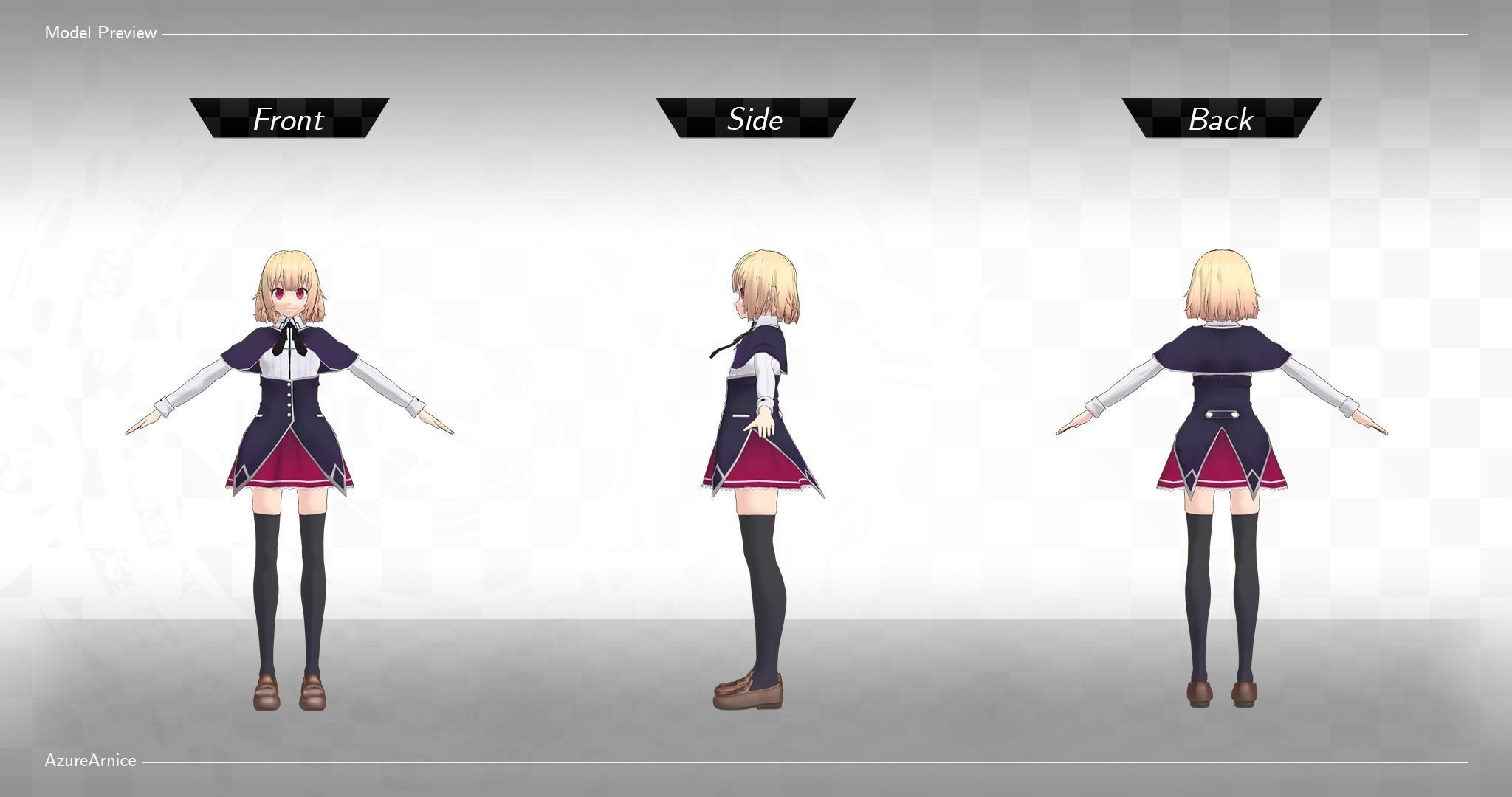 Highschool DxD - Gasper Vladi MMD Model Low-poly 3D model_5