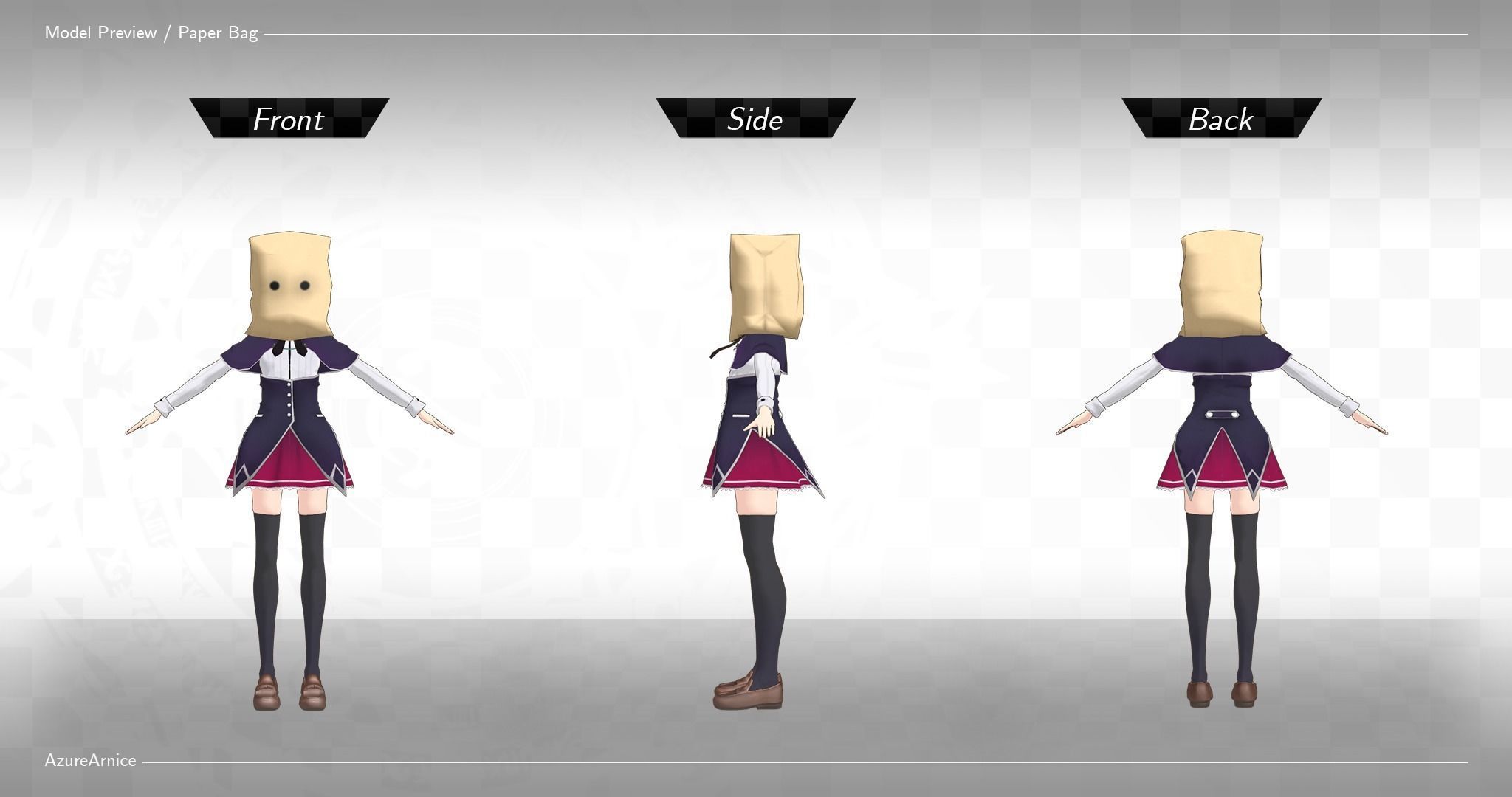 Highschool DxD - Gasper Vladi MMD Model Low-poly 3D model_7