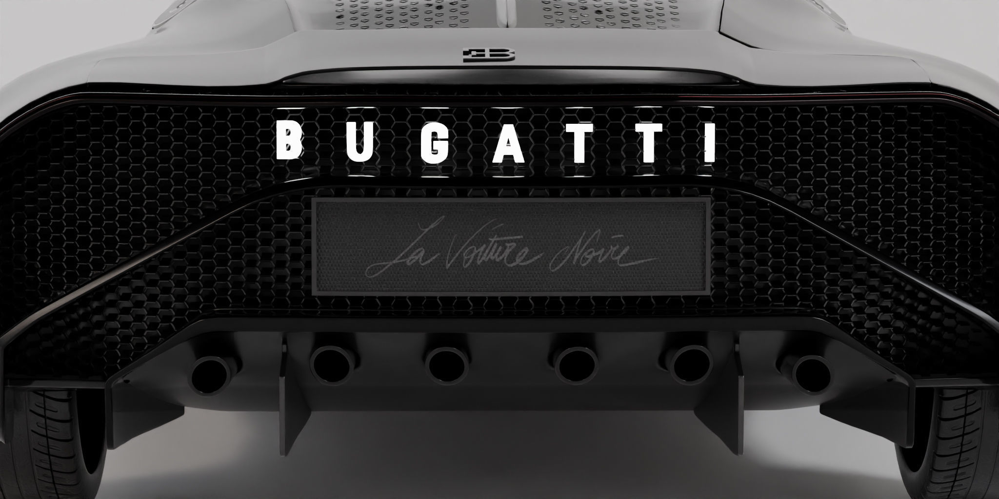 Bugatti la voiture noire Low-poly 3D model_6
