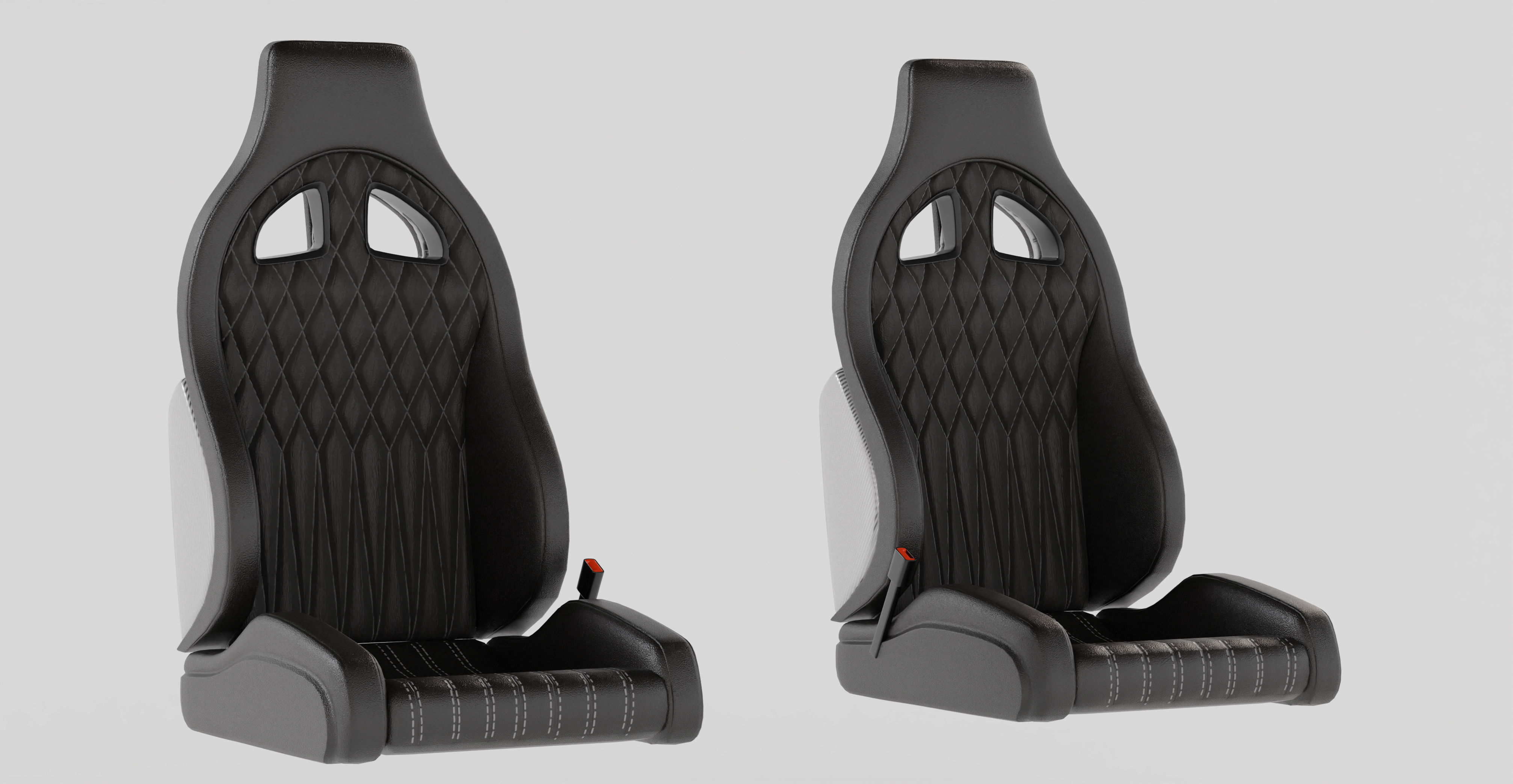 Bugatti la voiture noire Low-poly 3D model_10