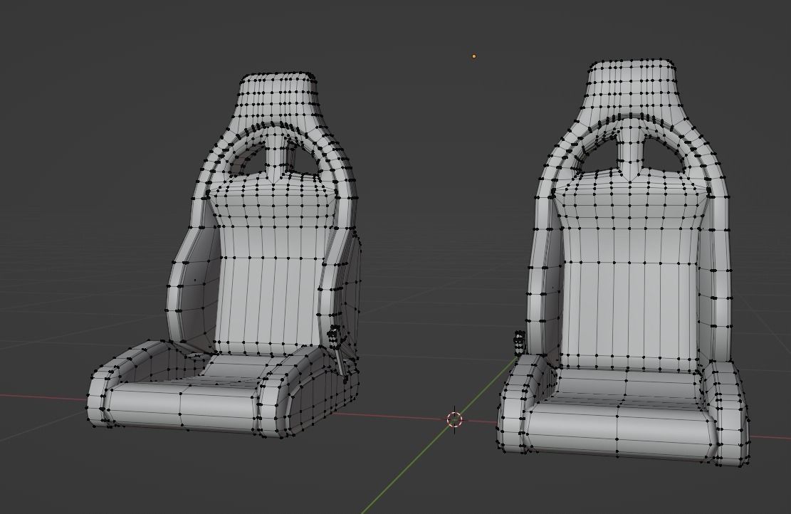 Bugatti la voiture noire Low-poly 3D model_15