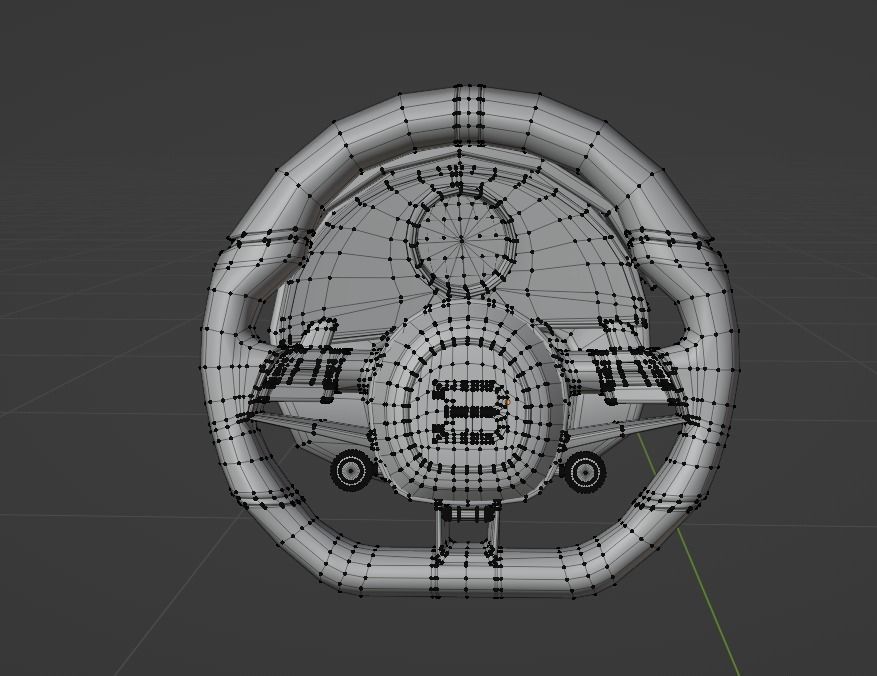 Bugatti la voiture noire Low-poly 3D model_12