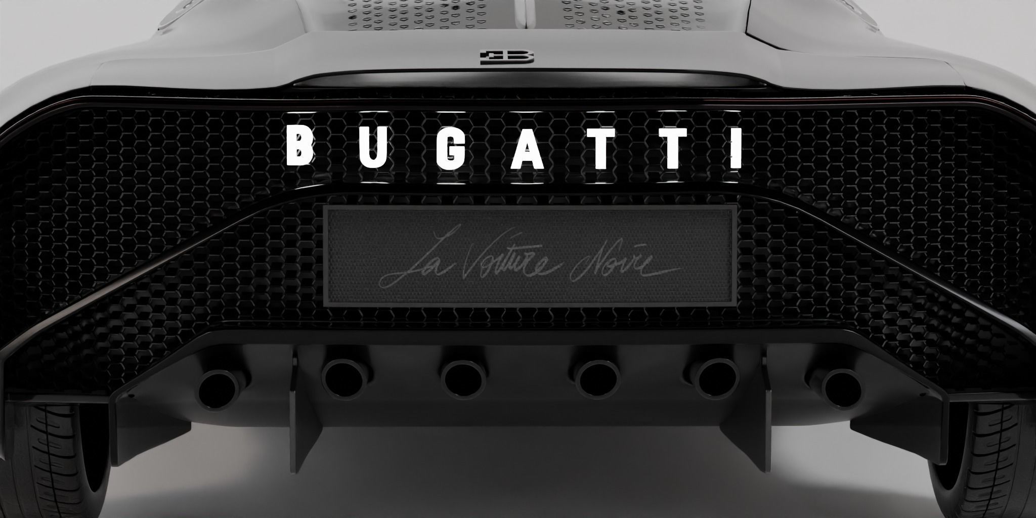 Bugatti la voiture noire Low-poly 3D model_9