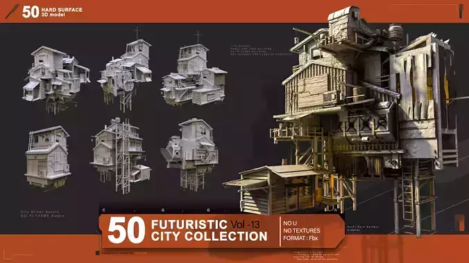 post-apocalyptic building Vol 12 3D model