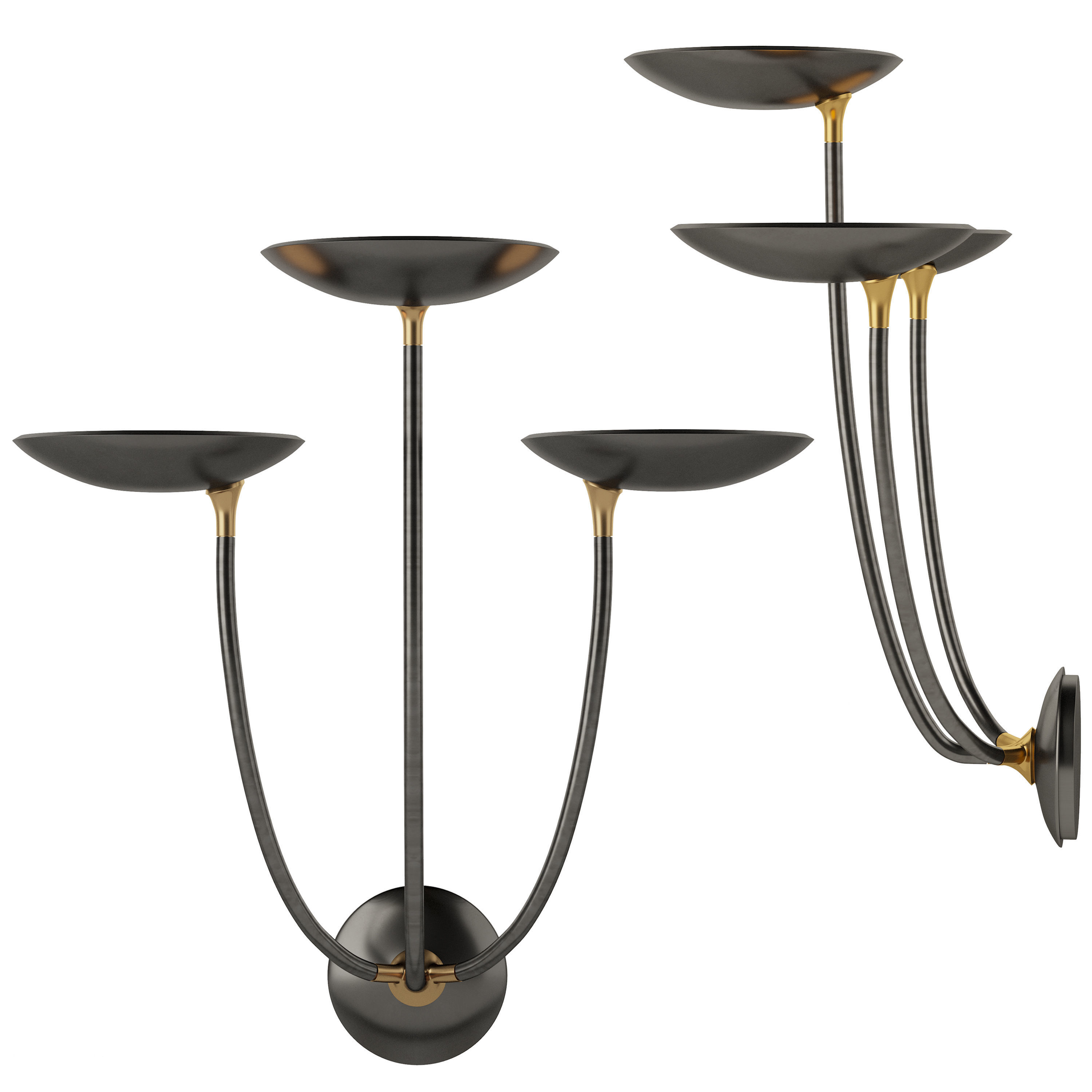 Visual Comfort Keira Large Triple Sconce 3D model_5