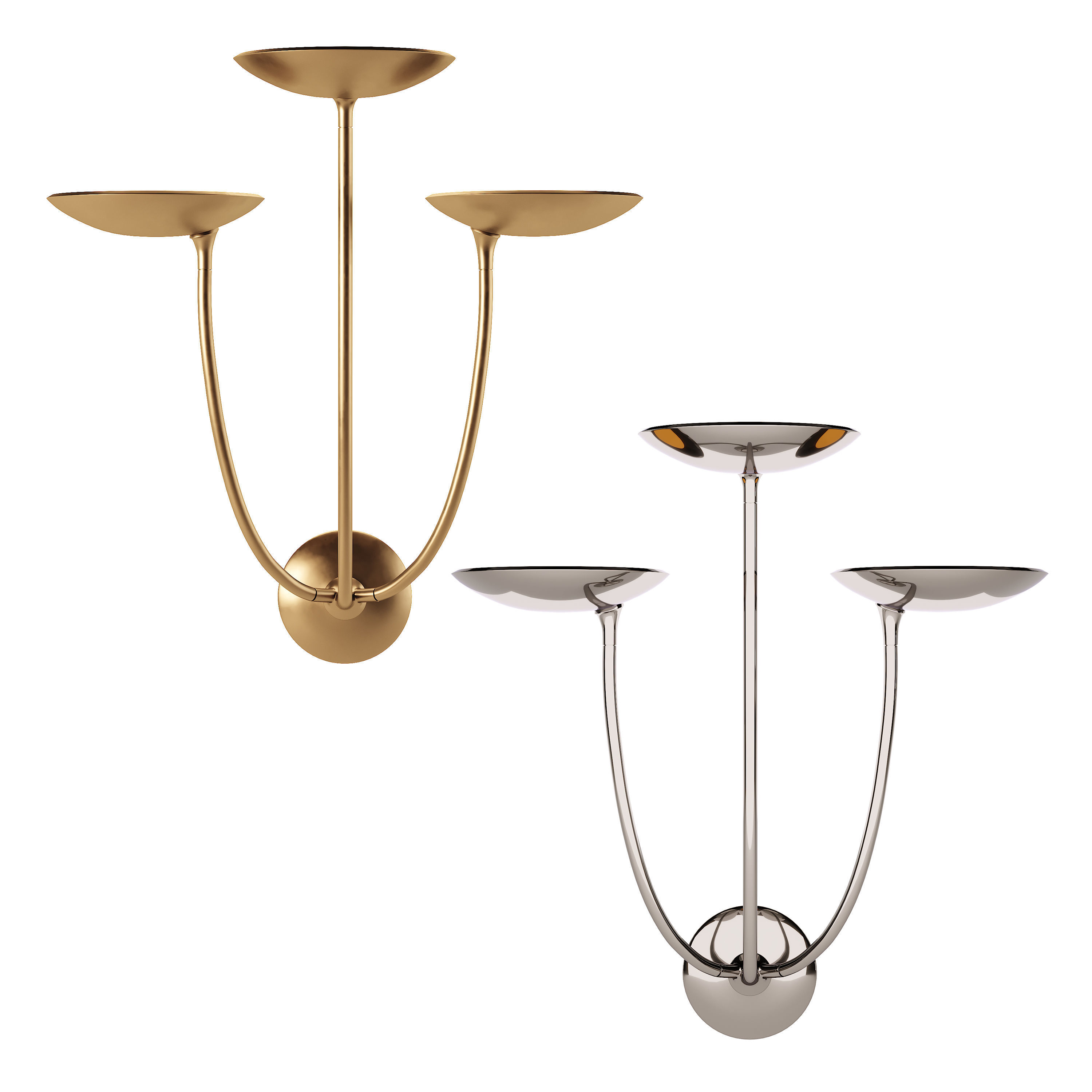 Visual Comfort Keira Large Triple Sconce 3D model_3