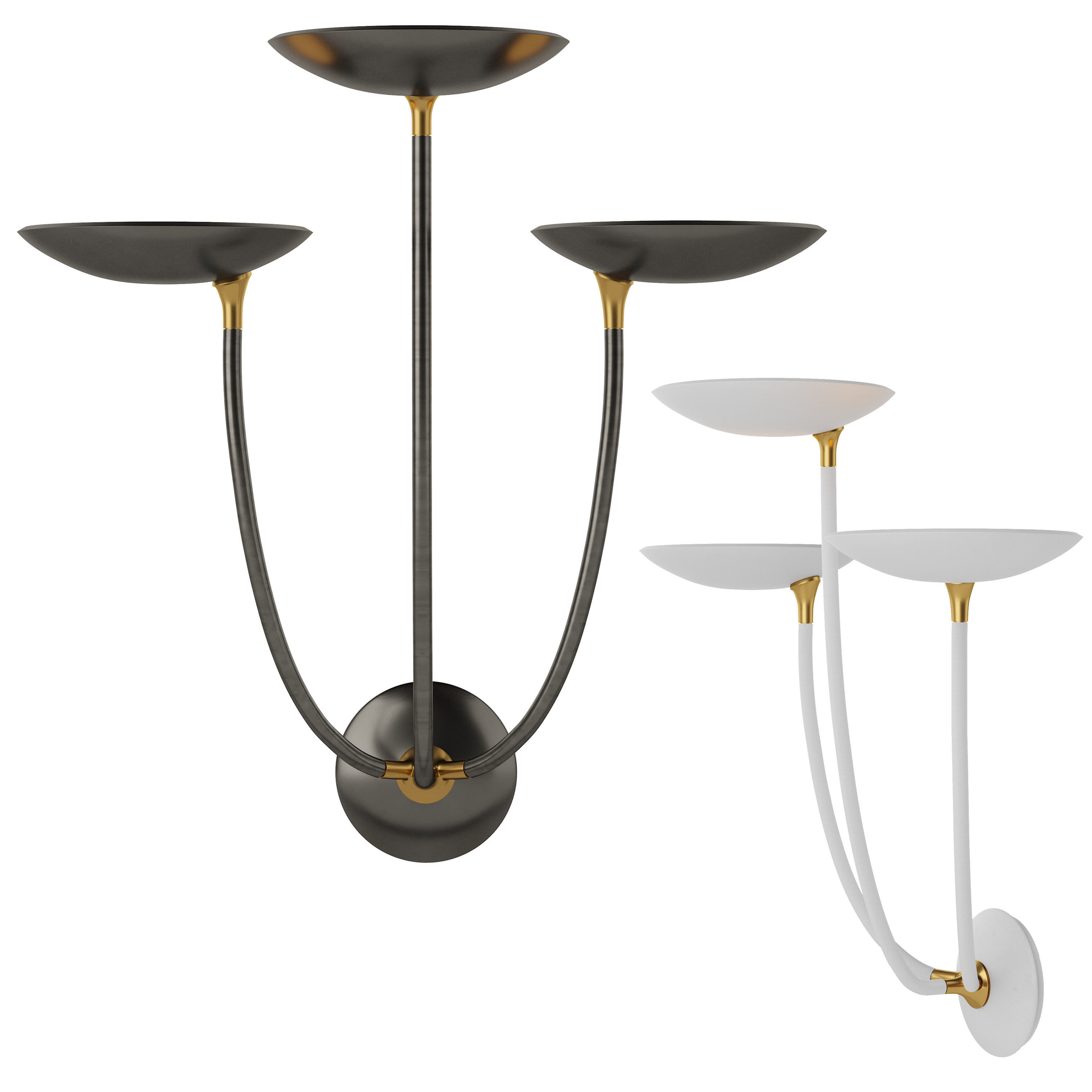 Visual Comfort Keira Large Triple Sconce 3D model_1