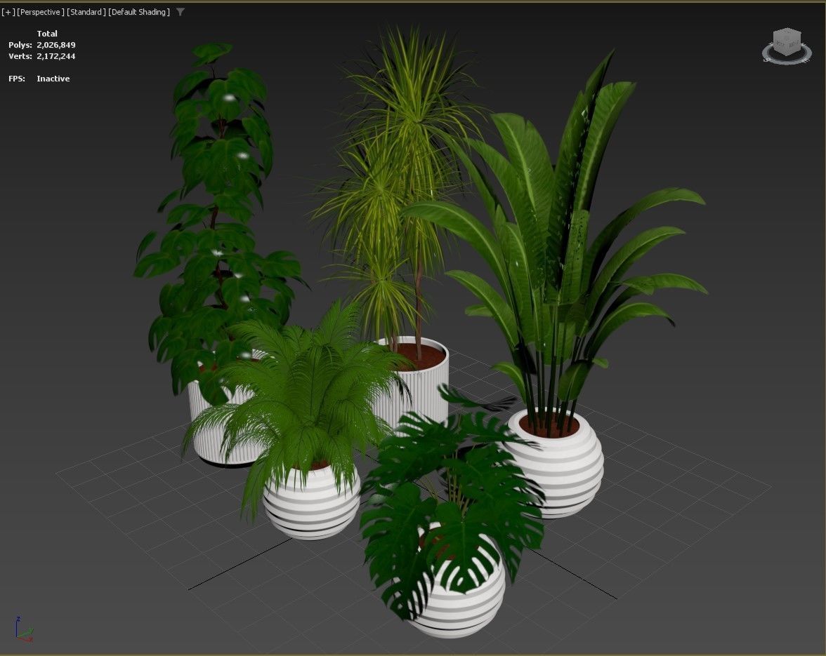 Plant set 01 3D model_8