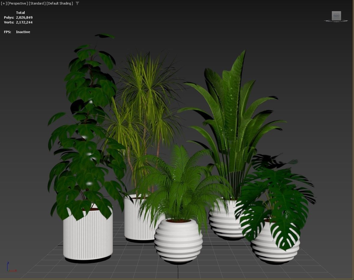 Plant set 01 3D model_7