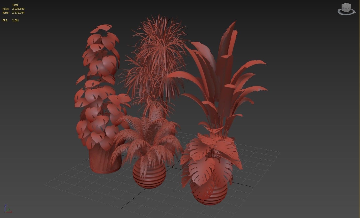 Plant set 01 3D model_9
