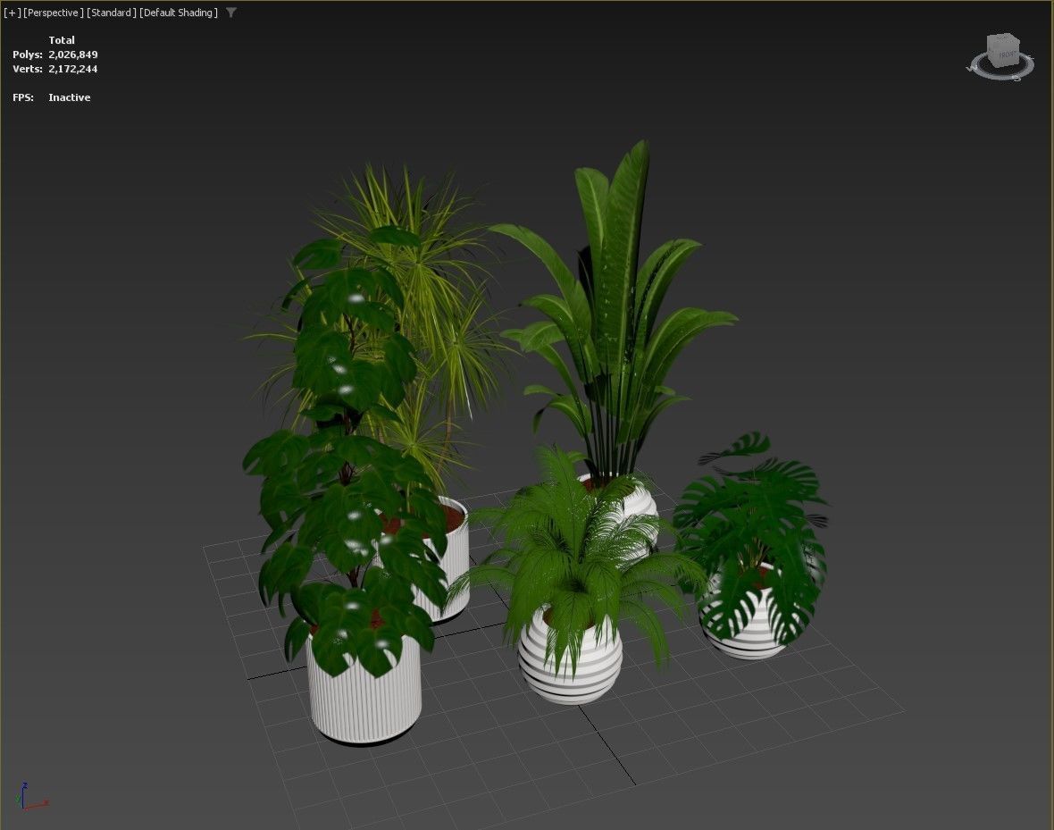 Plant set 01 3D model_6