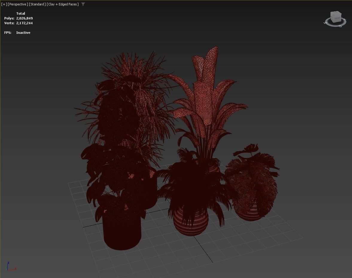 Plant set 01 3D model_11