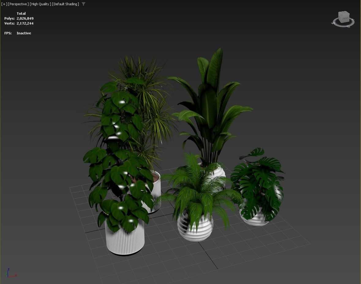 Plant set 01 3D model_5