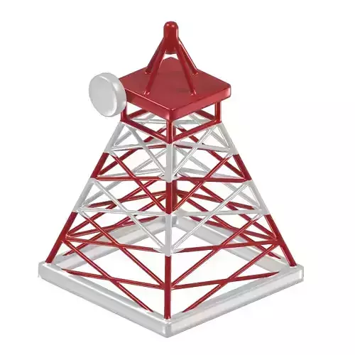 Telecom Mobile Tower Low-poly 3D model