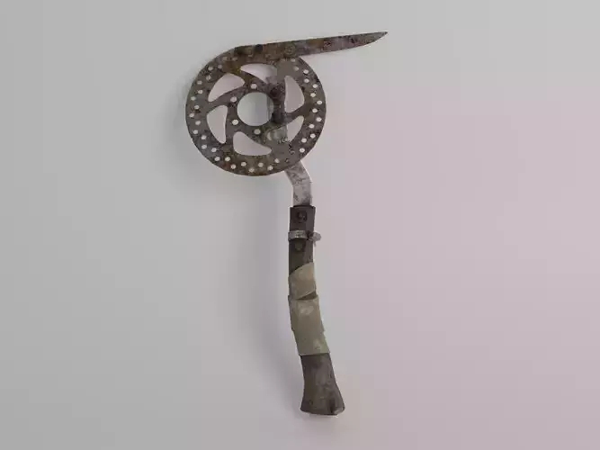Brake disc battle axe Free low-poly 3D model