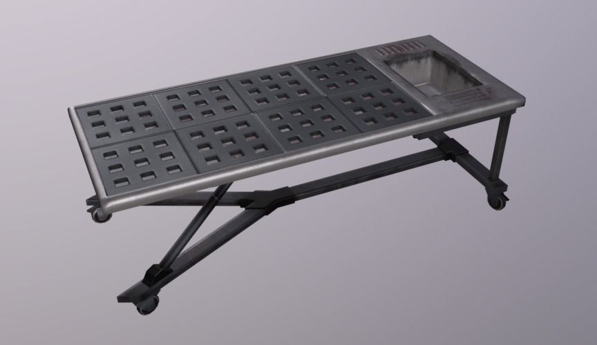 Autopsie Table Low-poly 3D model_4