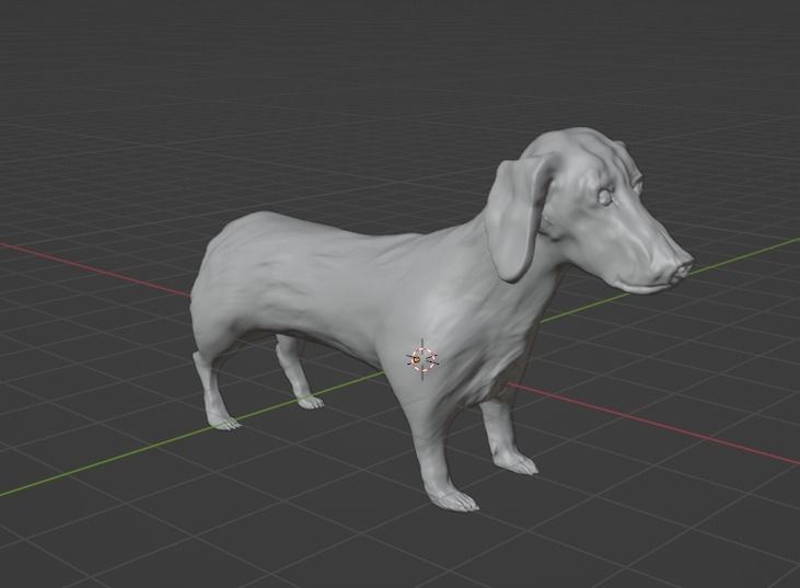 3D printable dog dachsund 3D print model_3