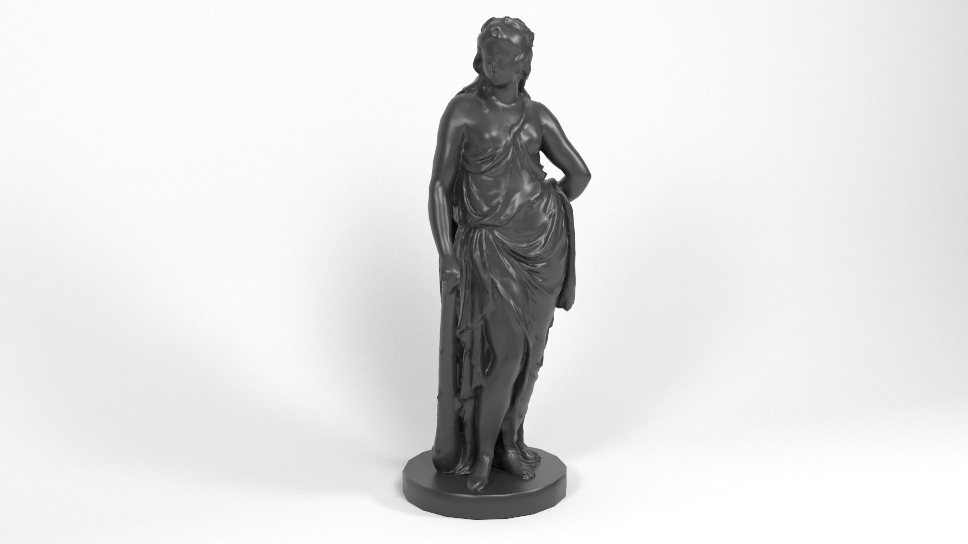 Greek statue Low-poly 3D model_8