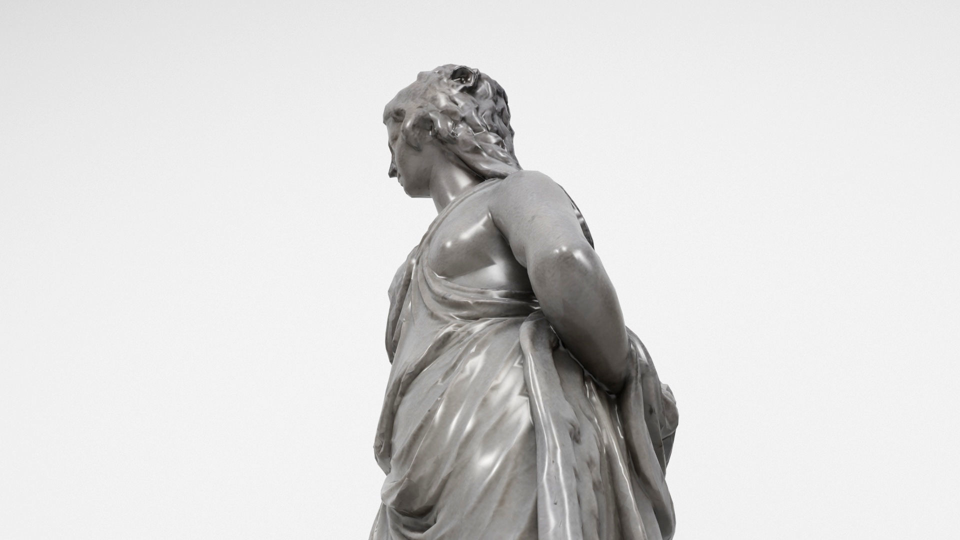 Greek statue Low-poly 3D model_6