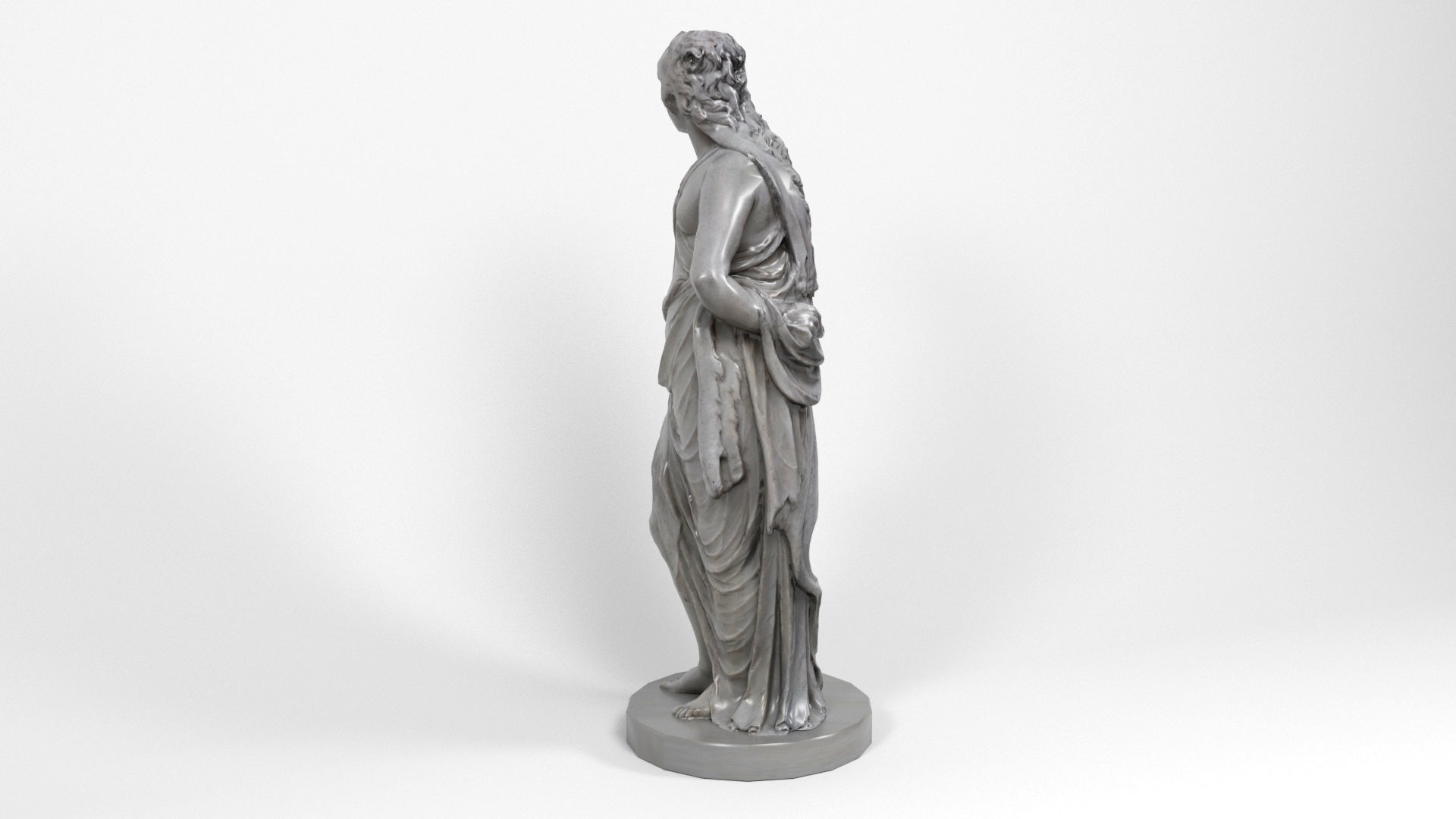 Greek statue Low-poly 3D model_3
