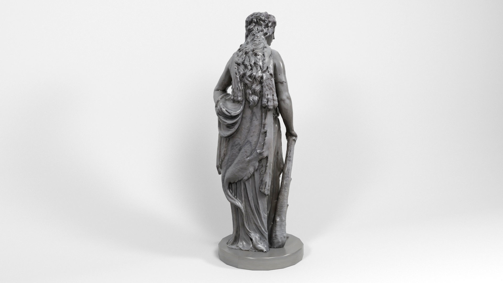 Greek statue Low-poly 3D model_5