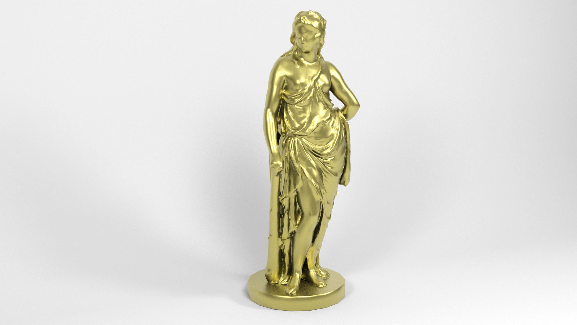 Greek statue Low-poly 3D model_9