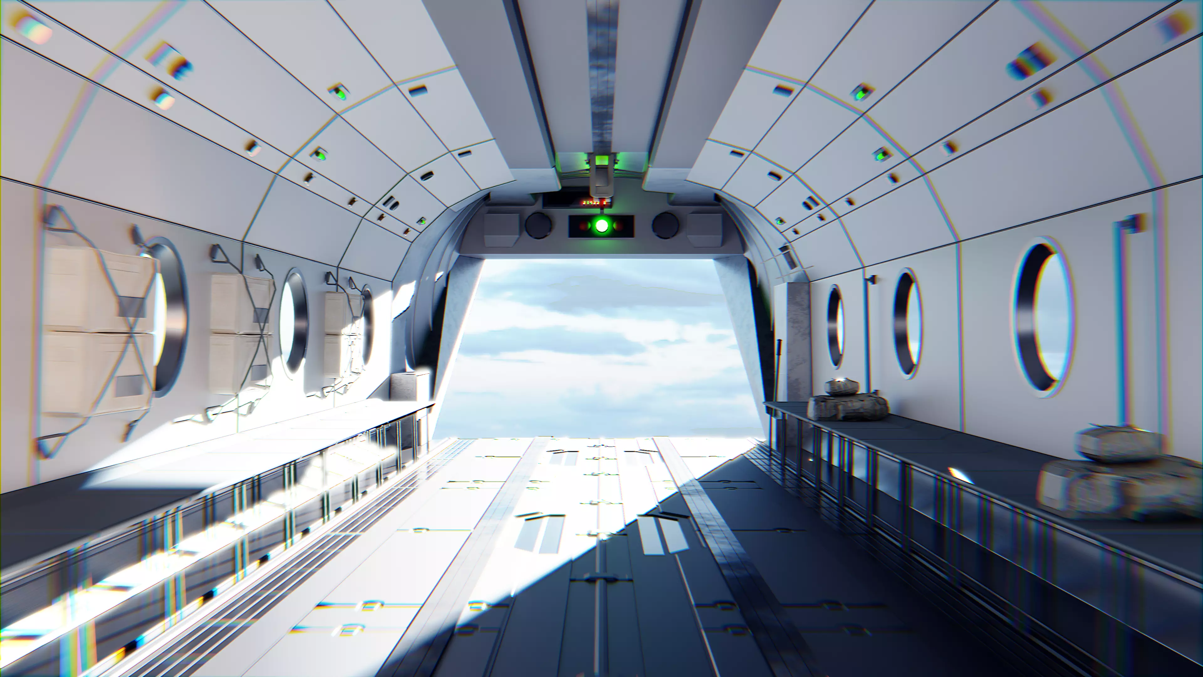 Aircraft Cabin 3D model_0
