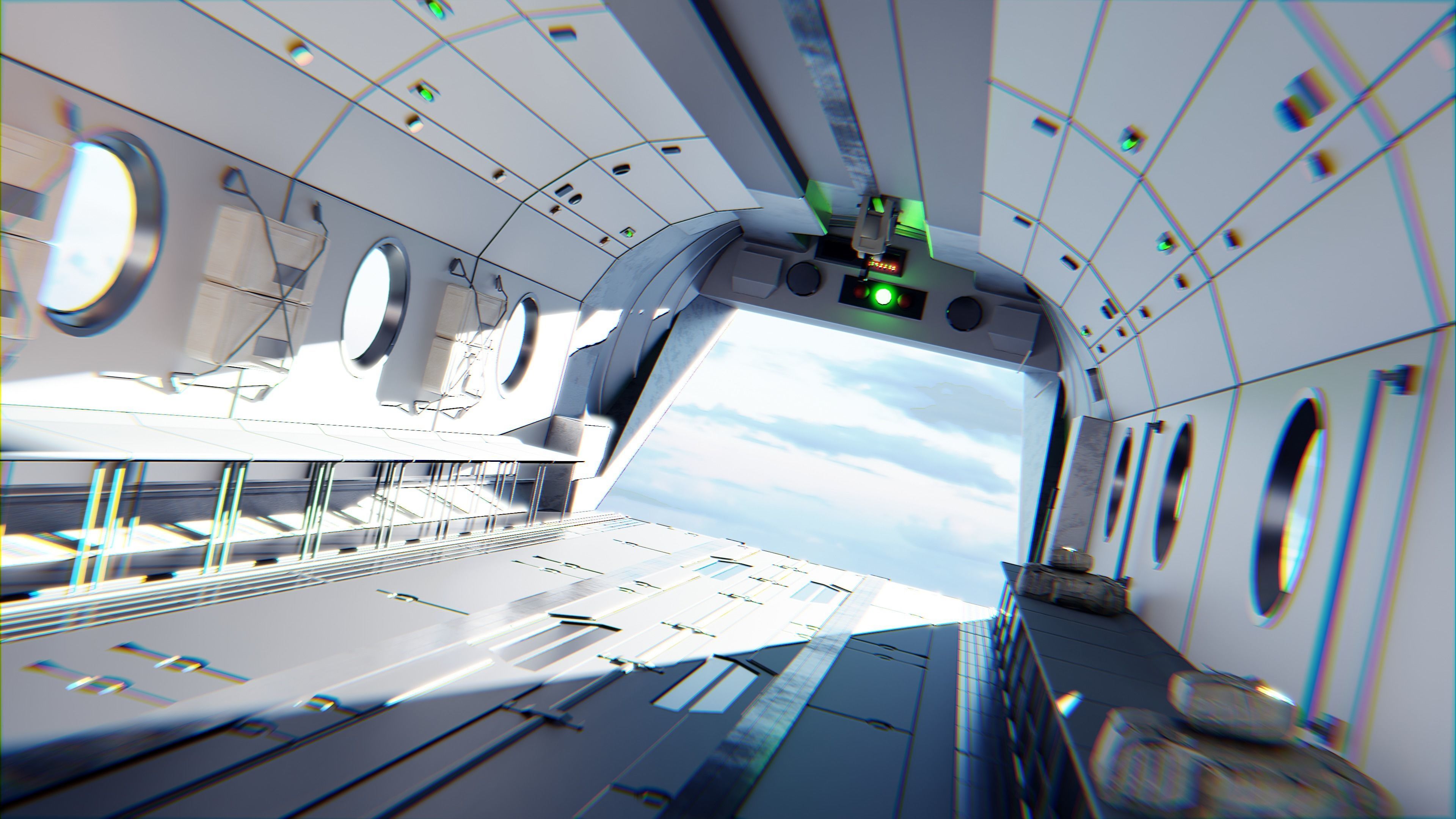 Aircraft Cabin 3D model_1