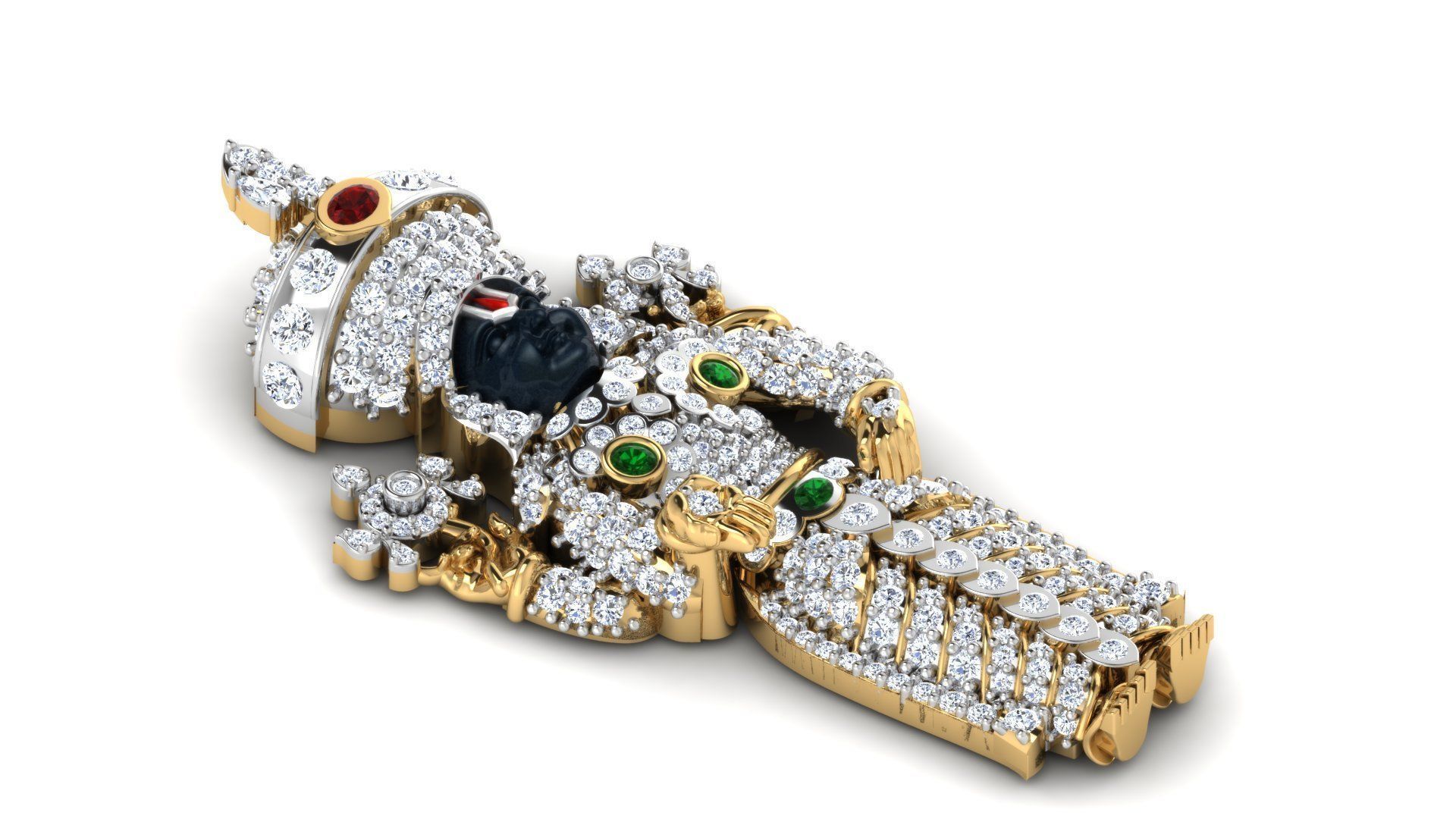 venkateswara balaji pendent 3D print model_4