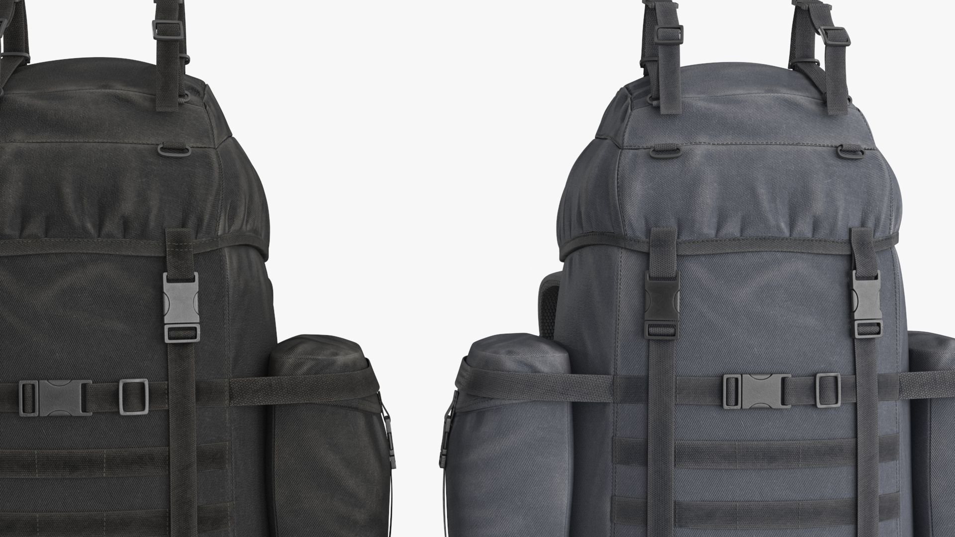 Tactical Military Backpack Low-poly 3D model_20