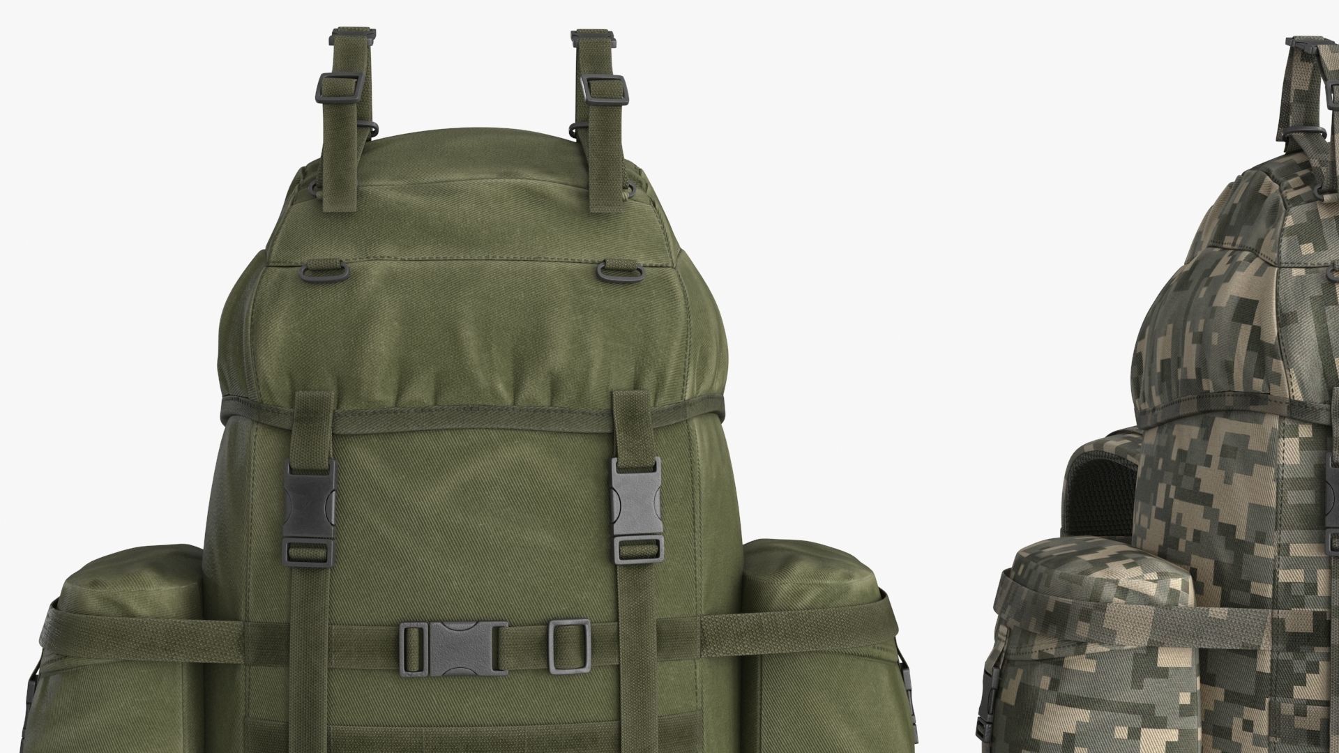 Tactical Military Backpack Low-poly 3D model_23