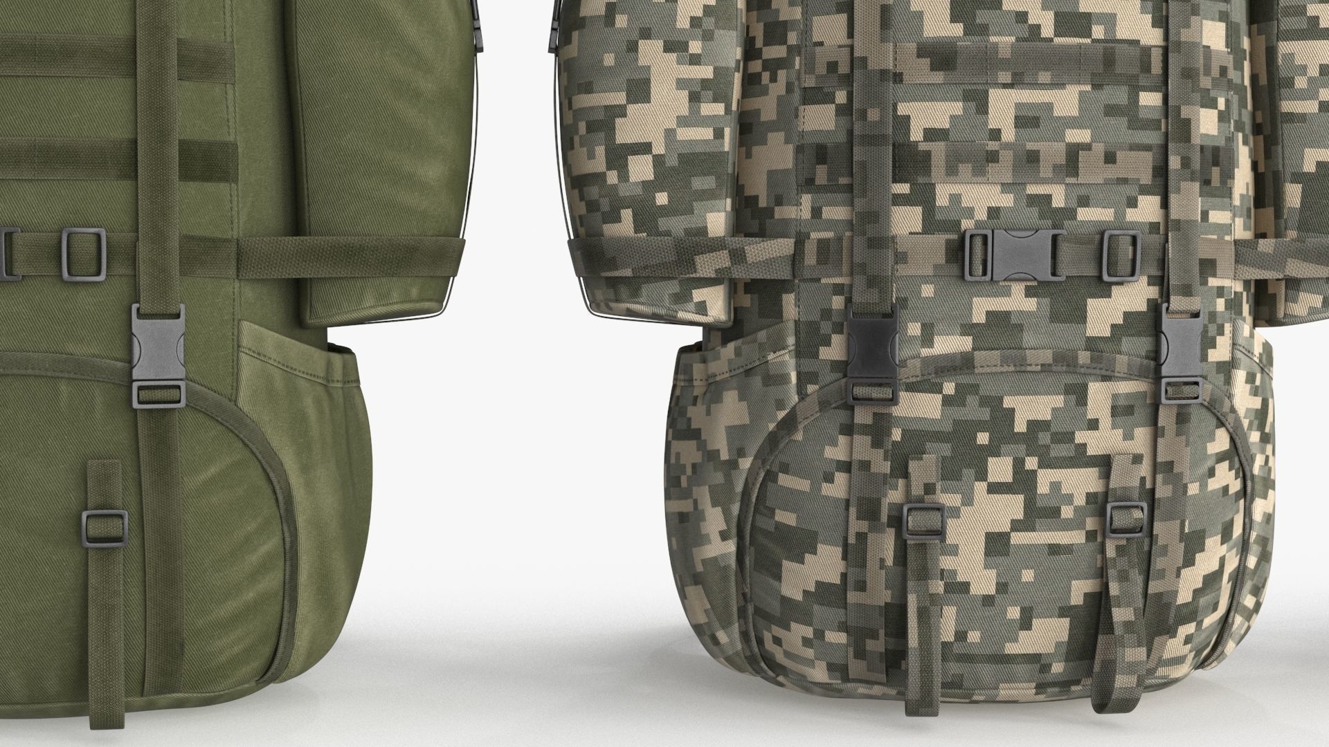Tactical Military Backpack Low-poly 3D model_22