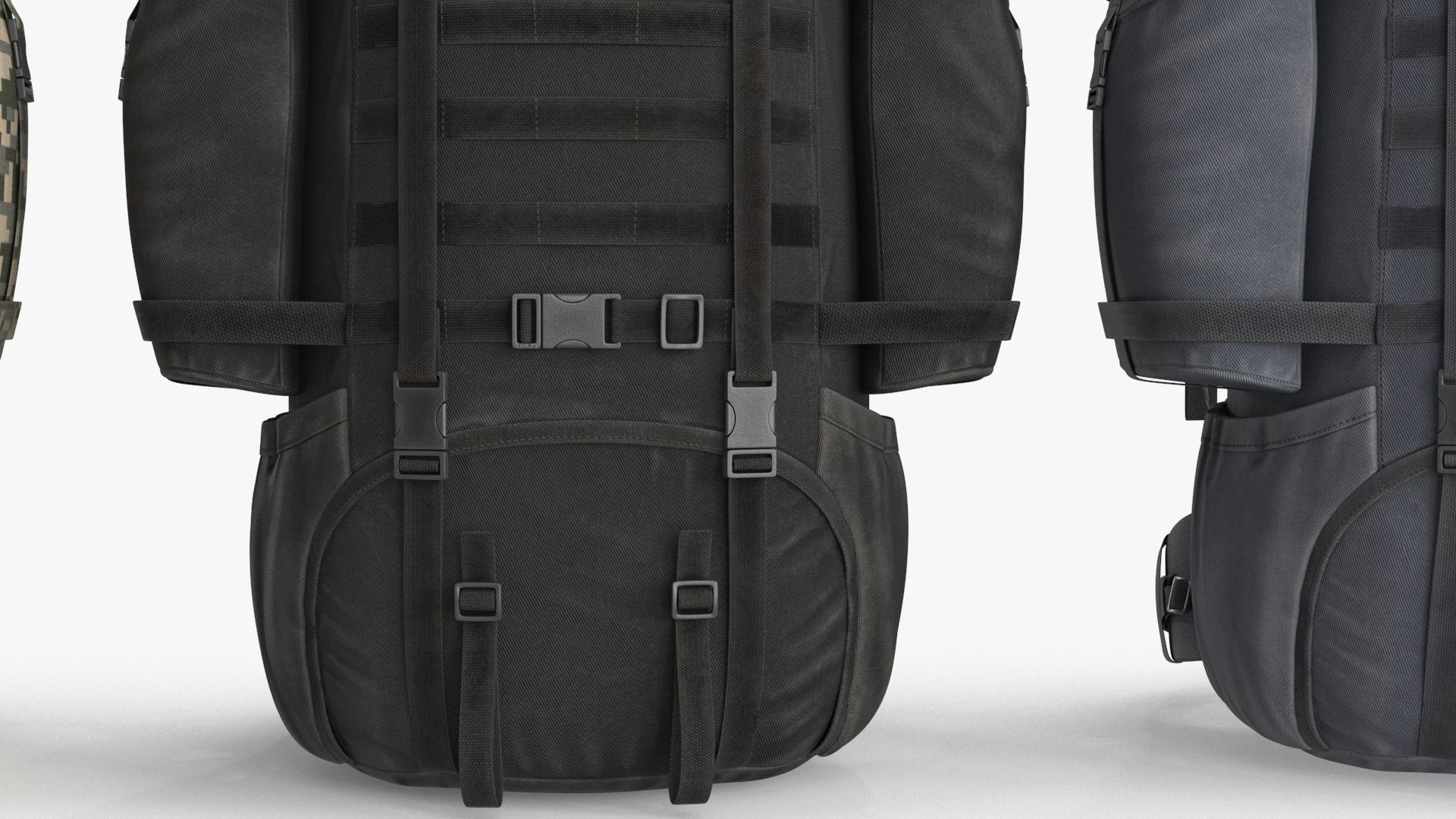 Tactical Military Backpack Low-poly 3D model_21