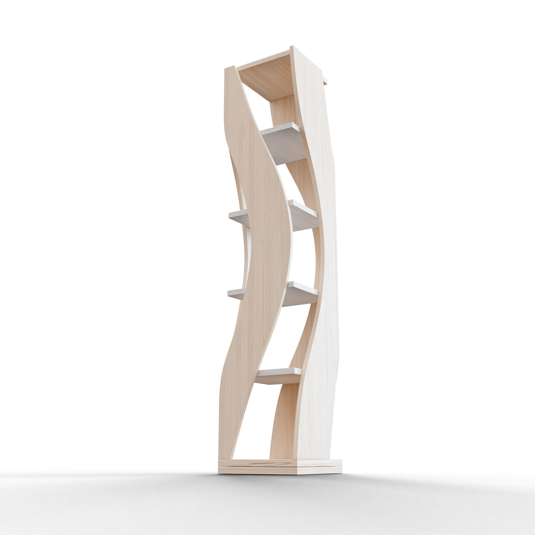 BookShelf Low-poly 3D model_2