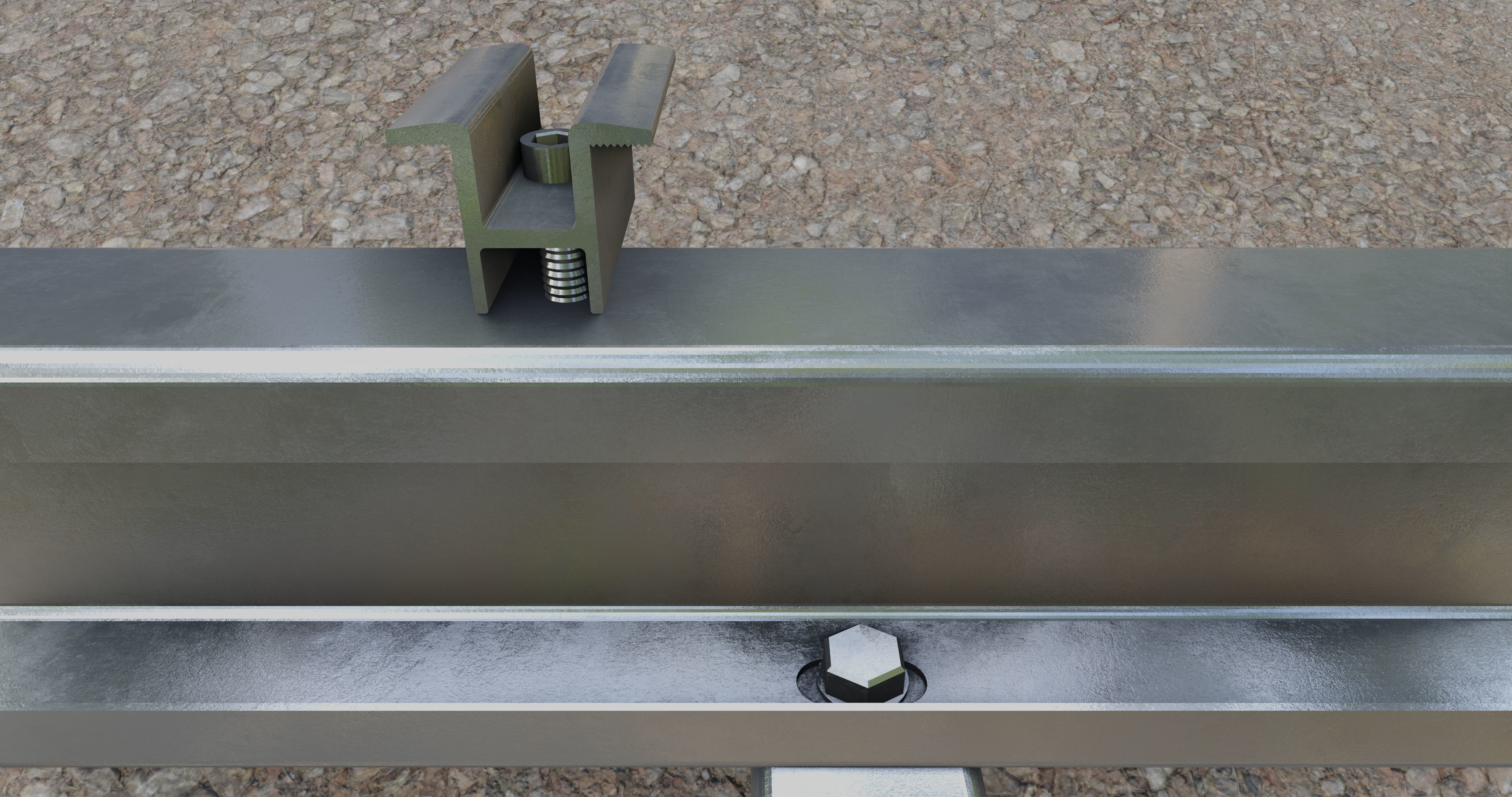 Solar Panel Steel Construction Type 2 3D model_13