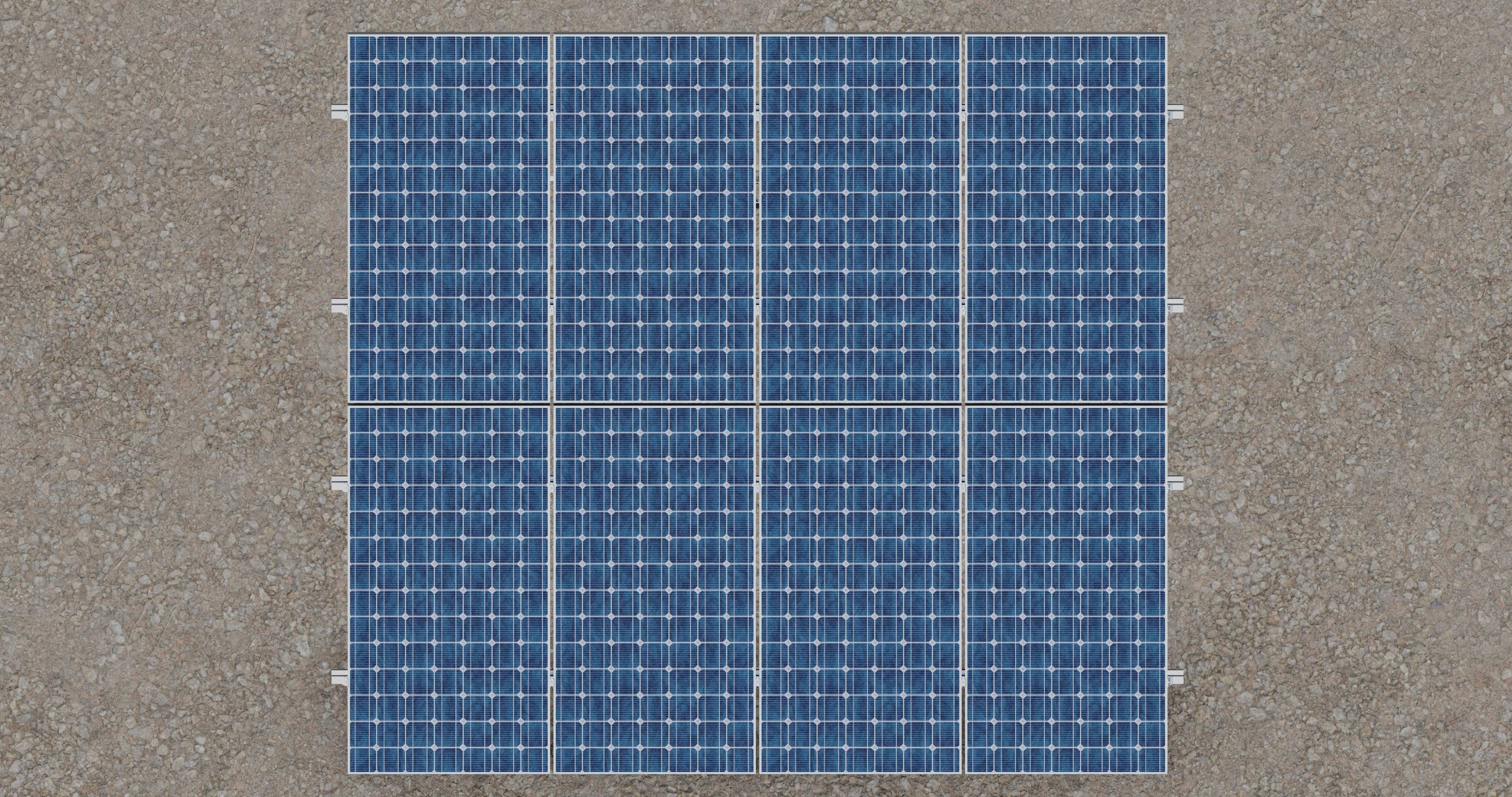 Solar Panel Steel Construction Type 2 3D model_4