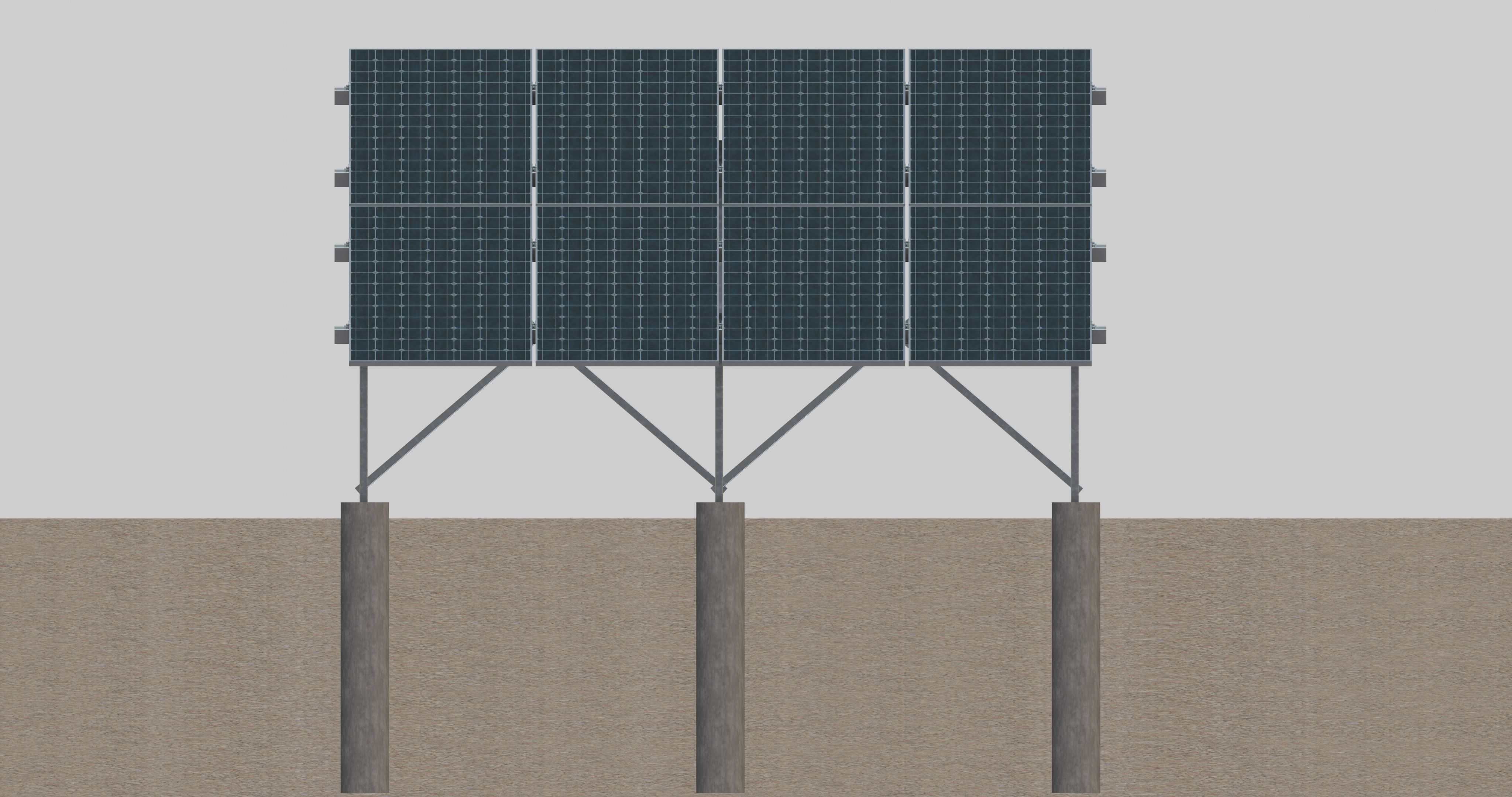 Solar Panel Steel Construction Type 2 3D model_5