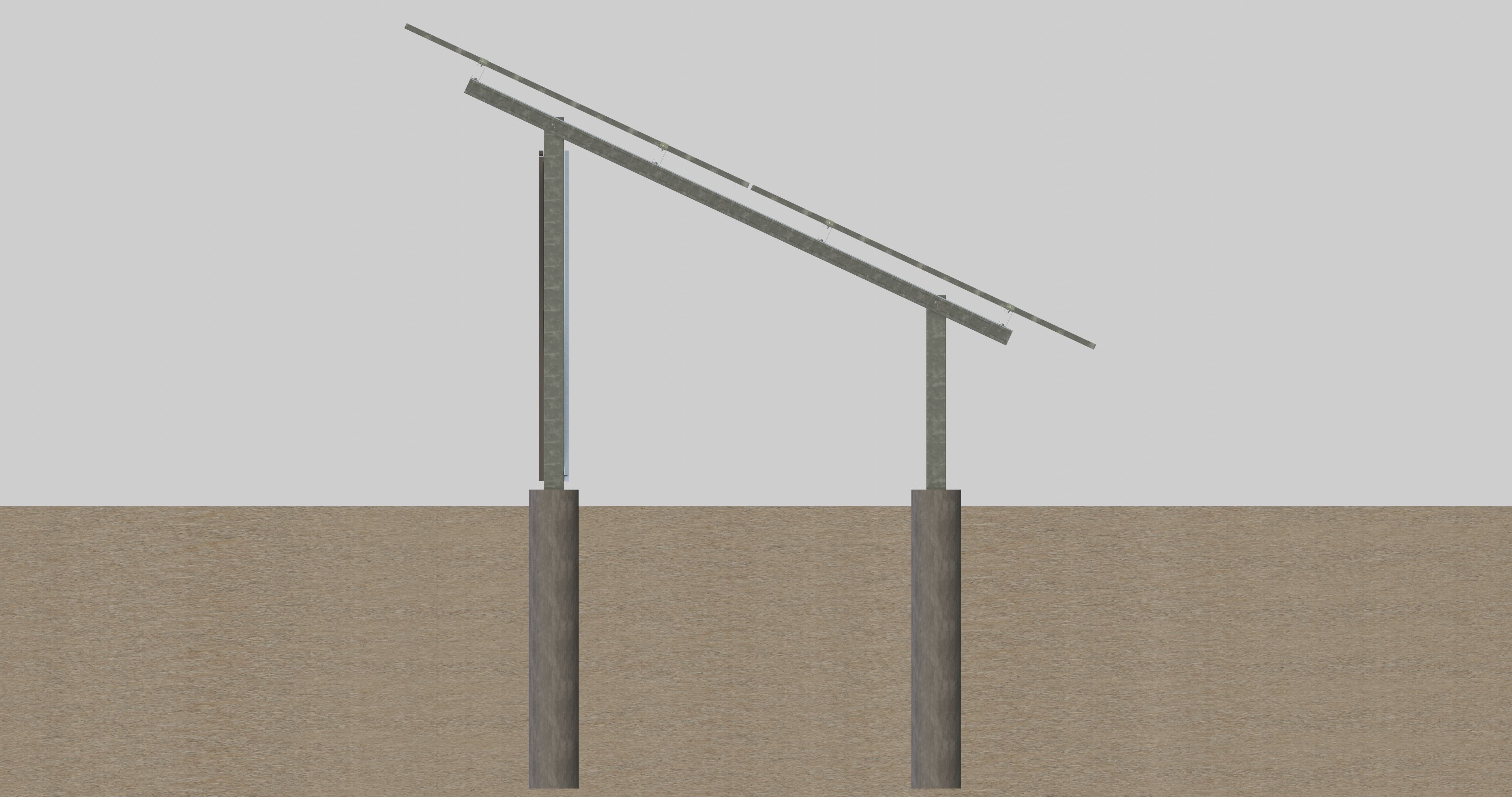 Solar Panel Steel Construction Type 2 3D model_6