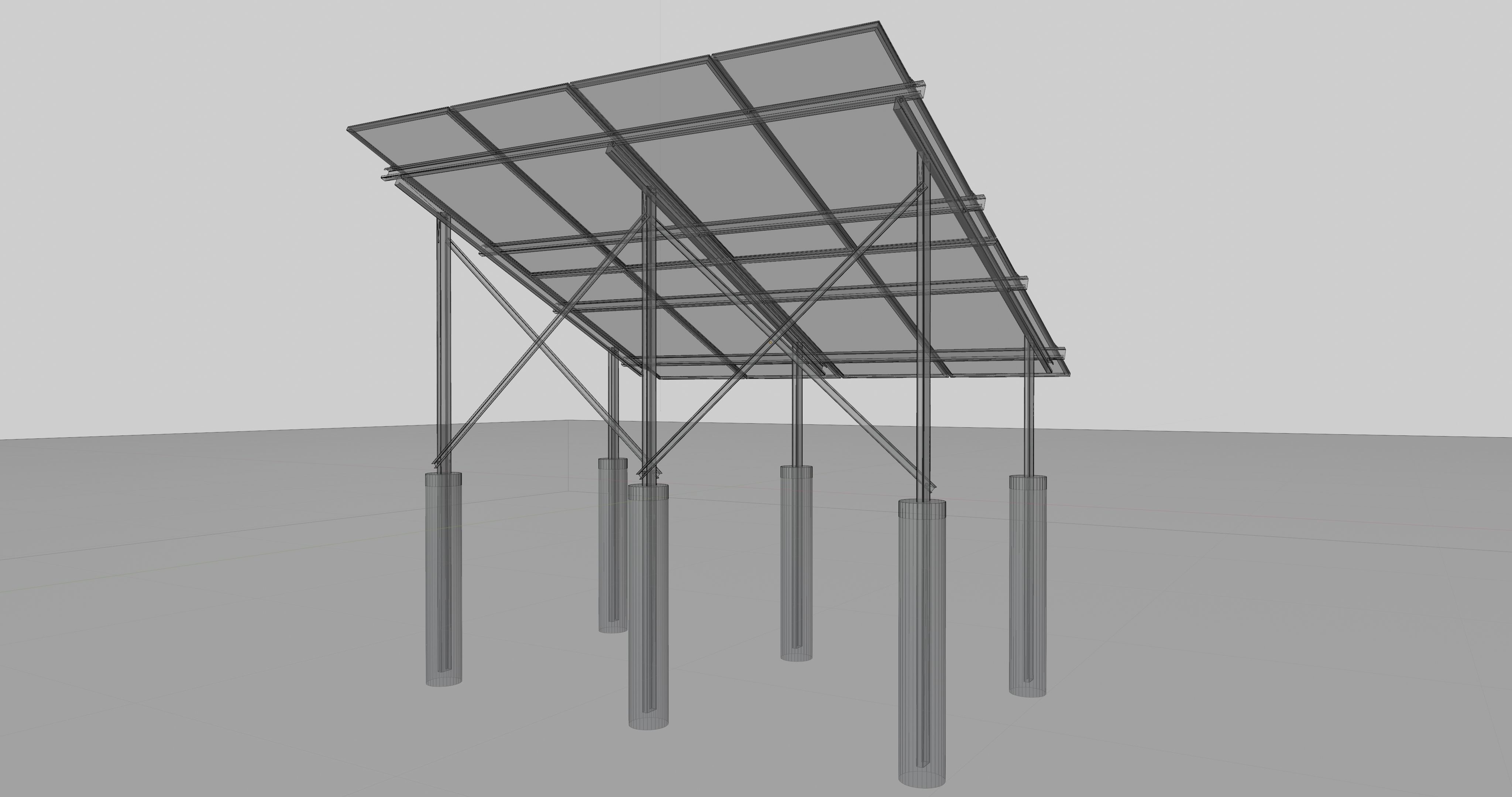 Solar Panel Steel Construction Type 2 3D model_19