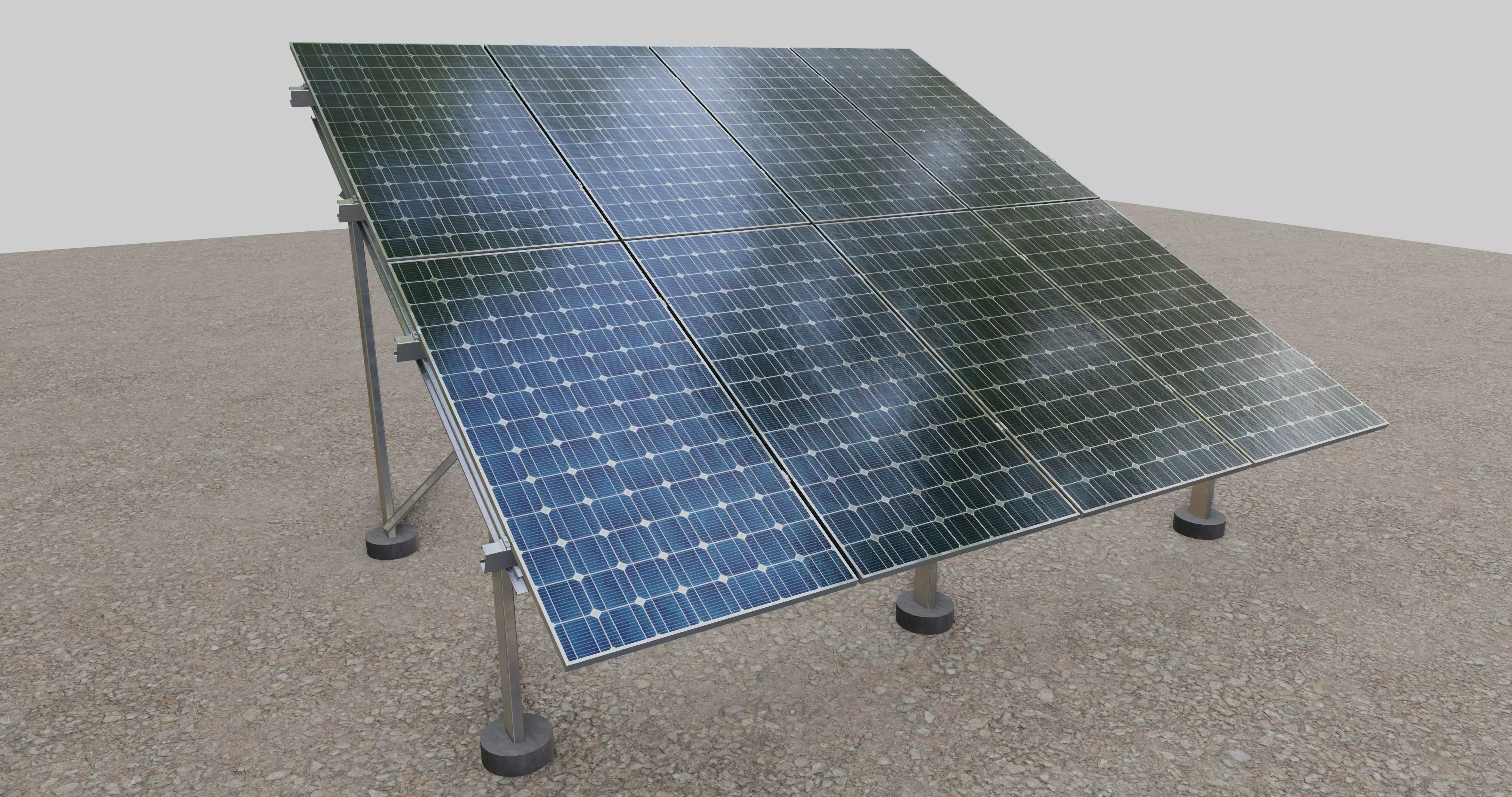 Solar Panel Steel Construction Type 2 3D model_0