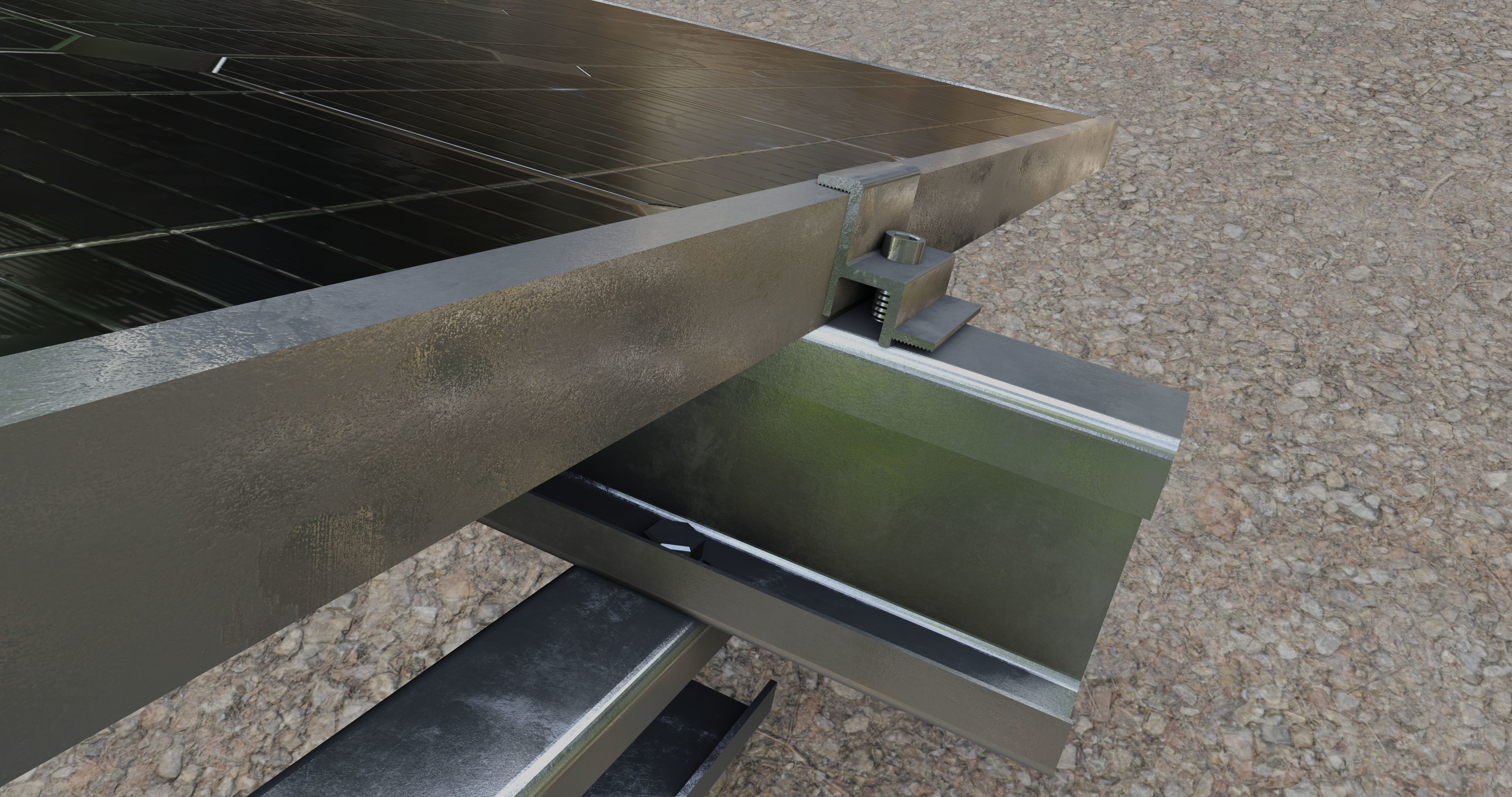 Solar Panel Steel Construction Type 2 3D model_16