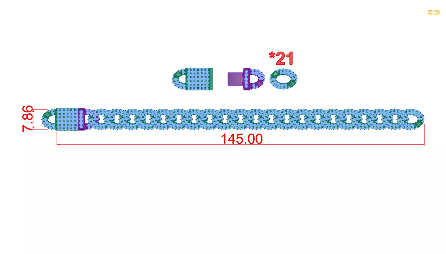 Bracelet 3D print model_0