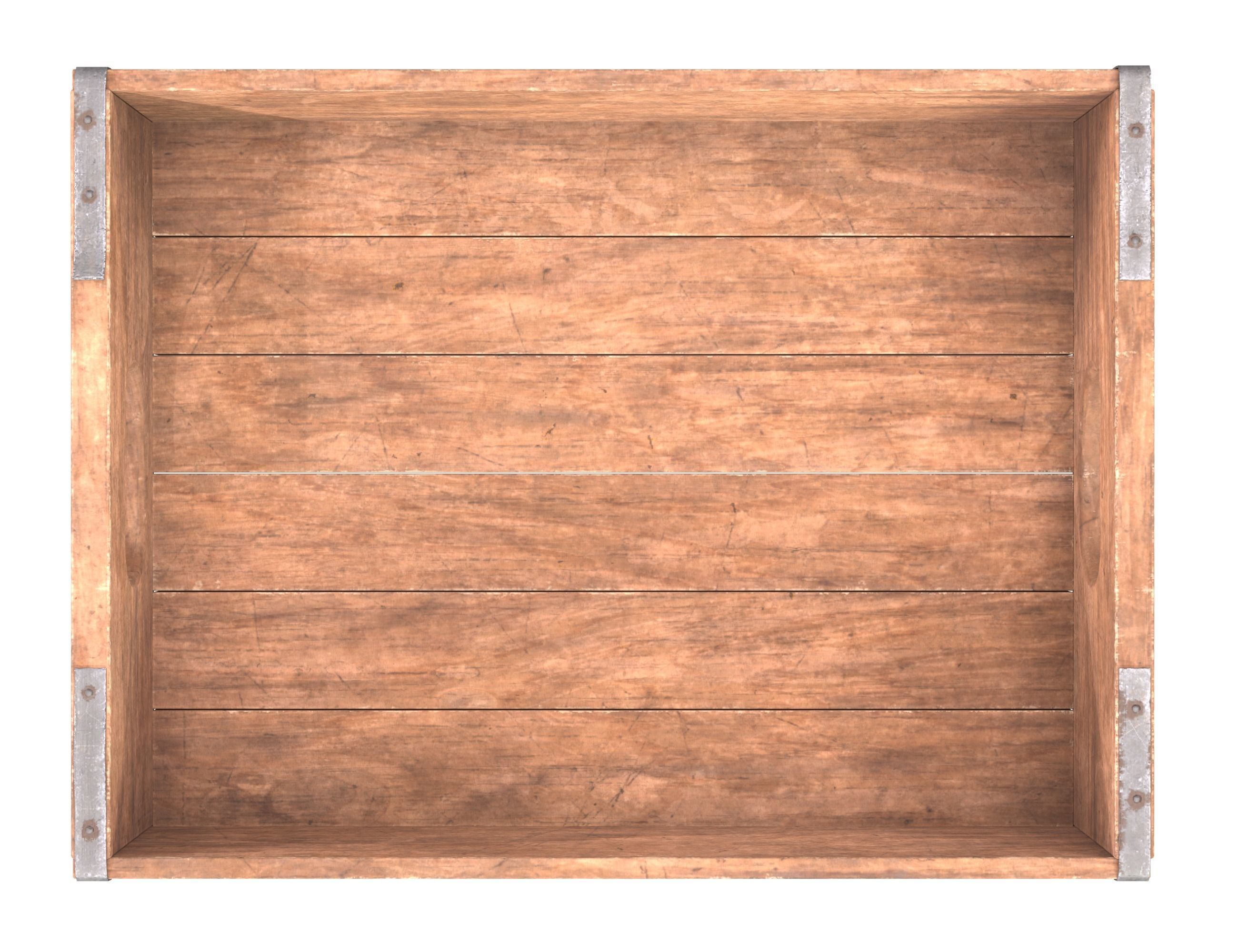 Wooden bakery box Low-poly 3D model_4