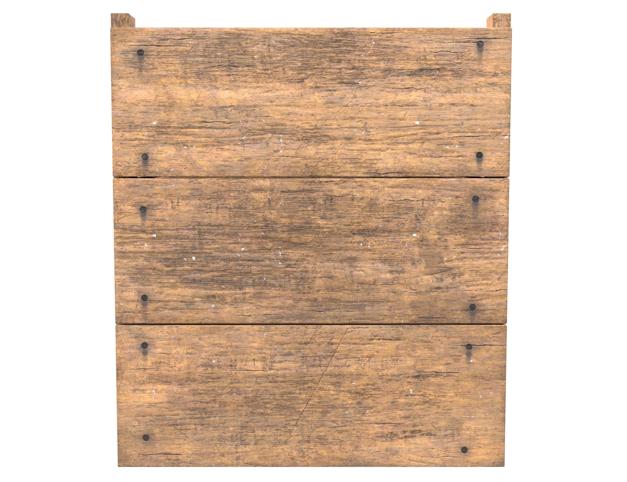 Wooden box Liquid meters Low-poly 3D model_3