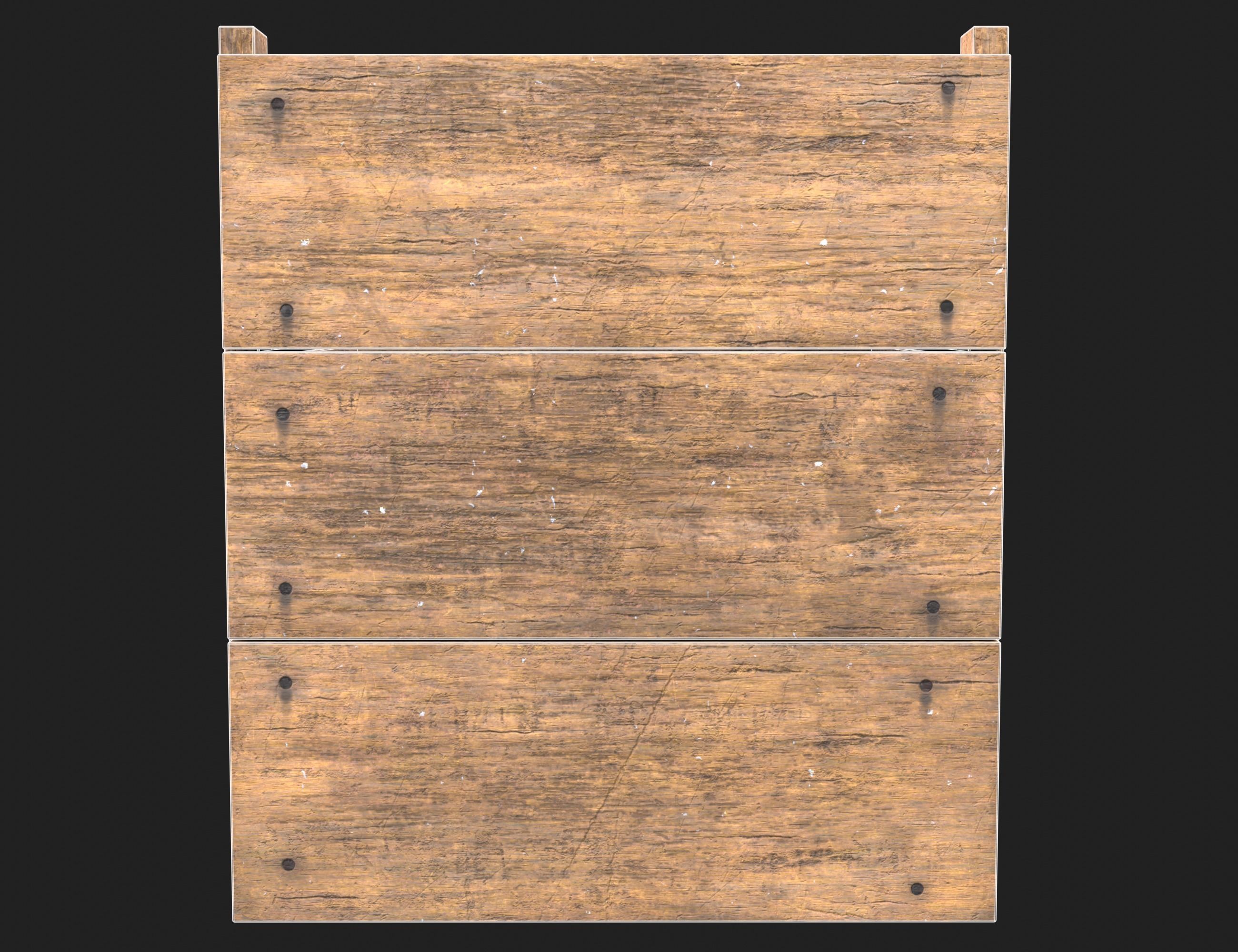 Wooden box Liquid meters Low-poly 3D model_8