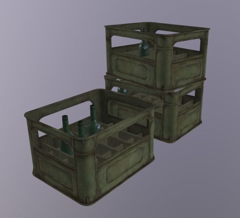 Beer Container Low-poly 3D model_2